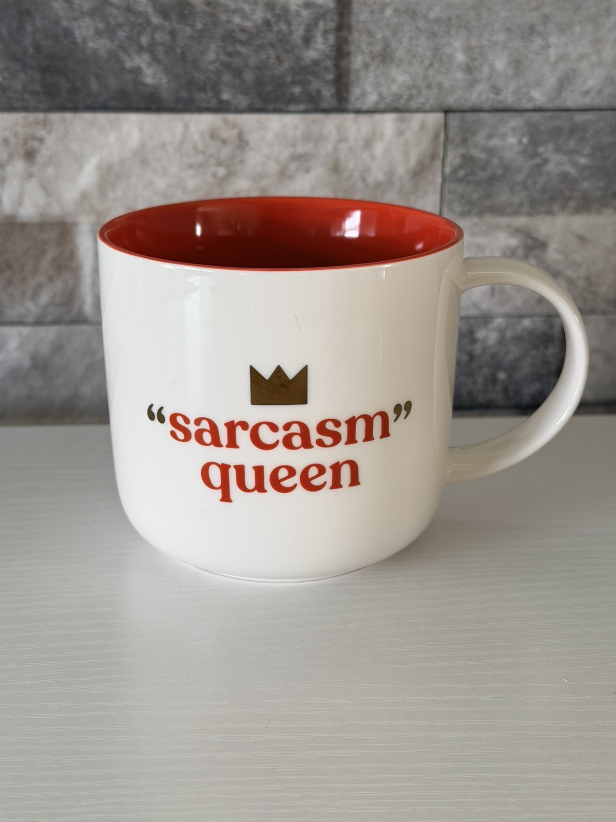 “Sarcasm Queen” coffee cup mug Parker Lane Stoneware Microwave & Dishwasher Safe