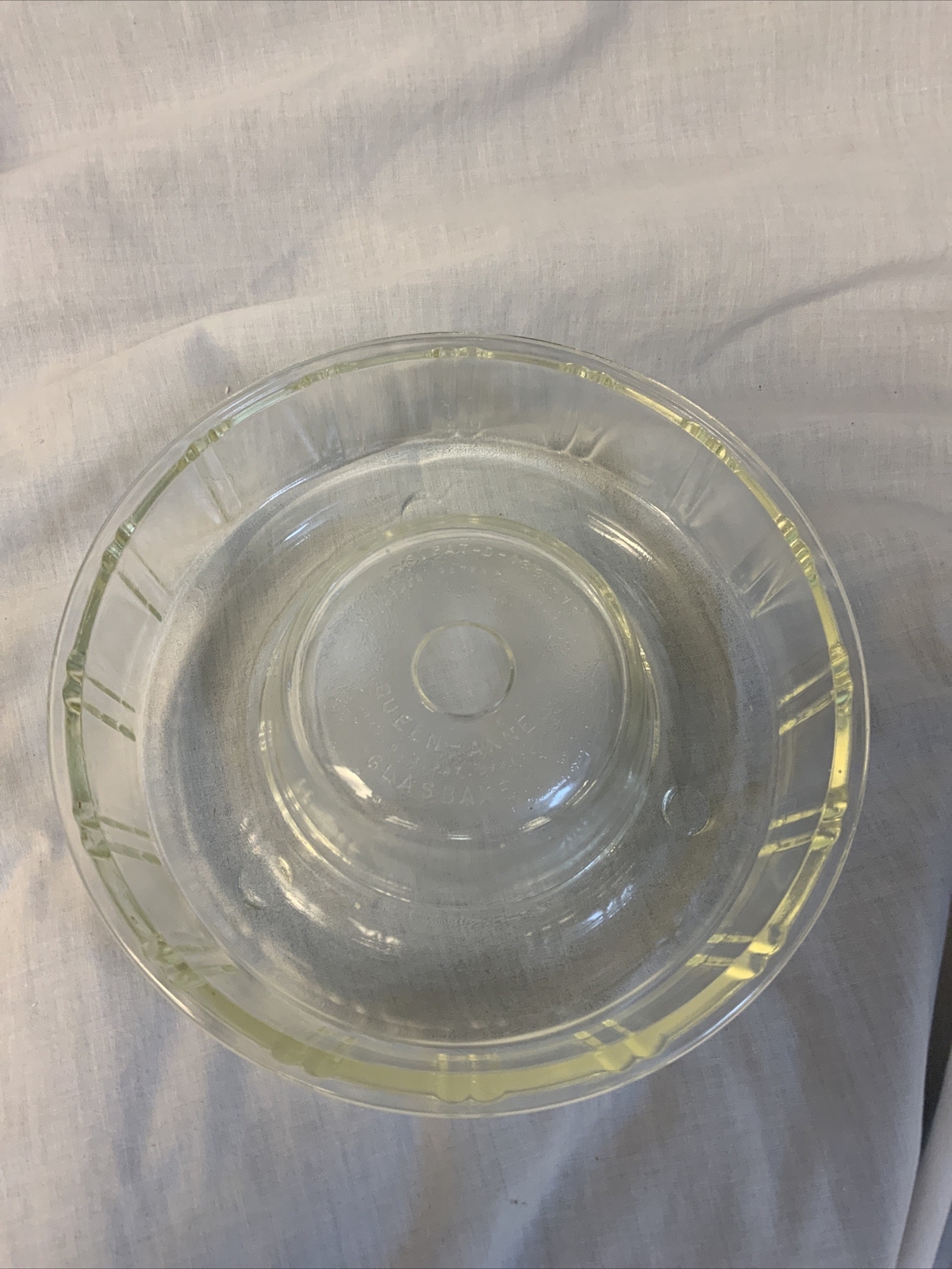 Vtg Queen Anne Glasbake Ring Mold Bundt Cake Baking Dish 8.75”