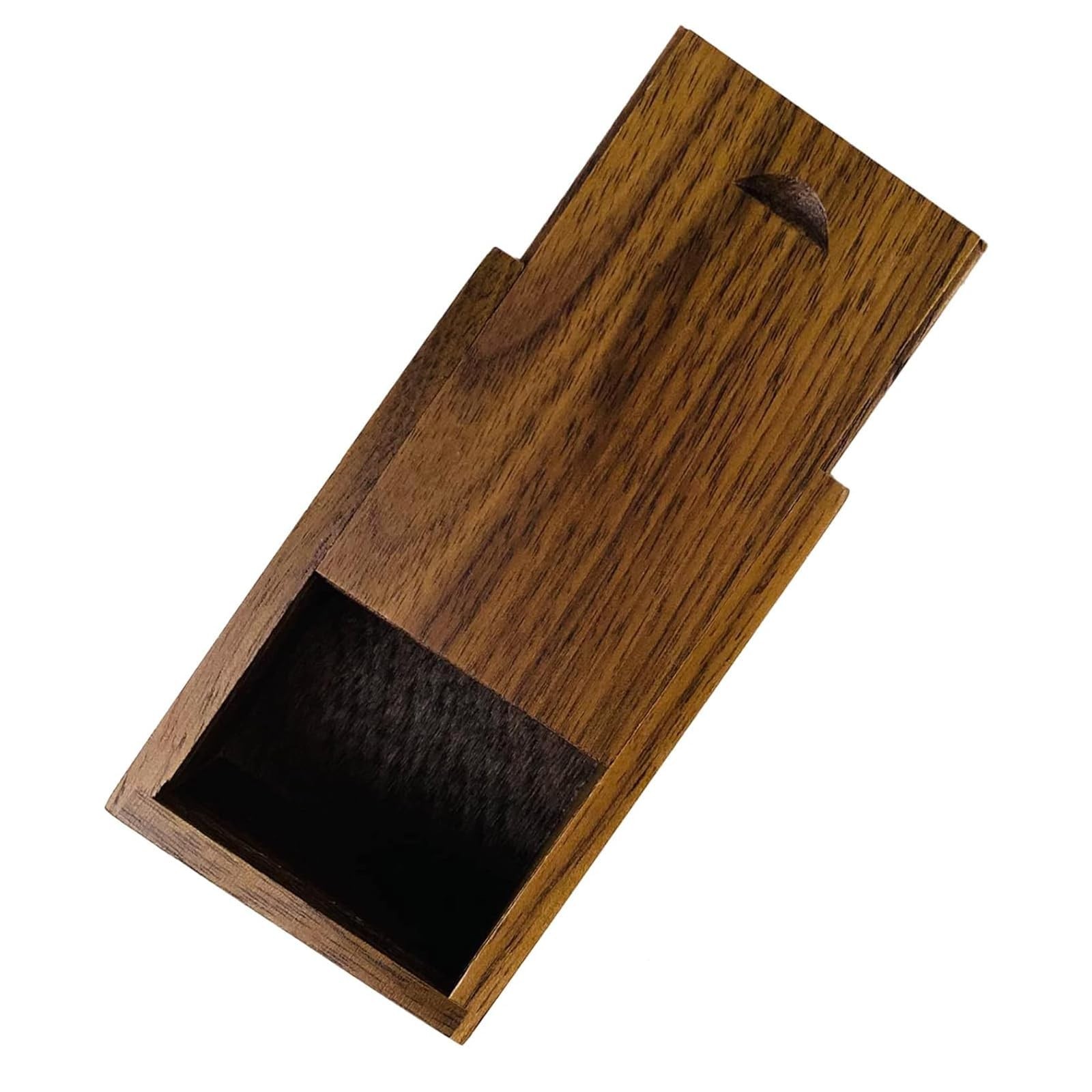 TATMOHIK Small Wood Gift Box with Sliding Lid Sliding Top Tiny Wooden Keepsake