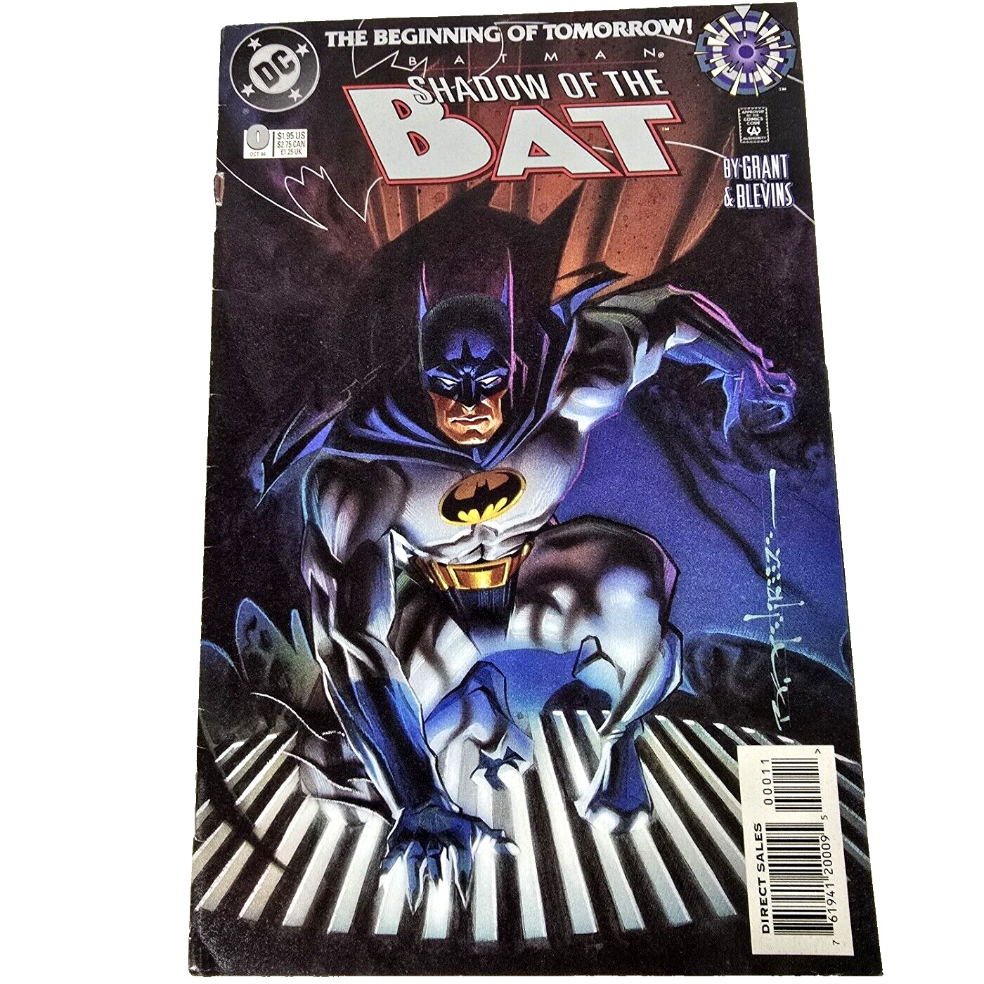 DC Comics Batman Shadow of The Bat 0 October ’94 Comic Book Alan Grant Vintage