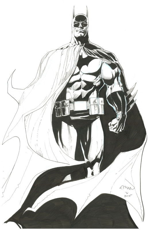 Batman by Ethan Van Sciver 11×17 Original Comic Art