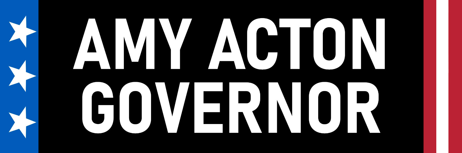 Amy Acton Sticker Large 3×9″ Ohio Governor 2026 Stickers