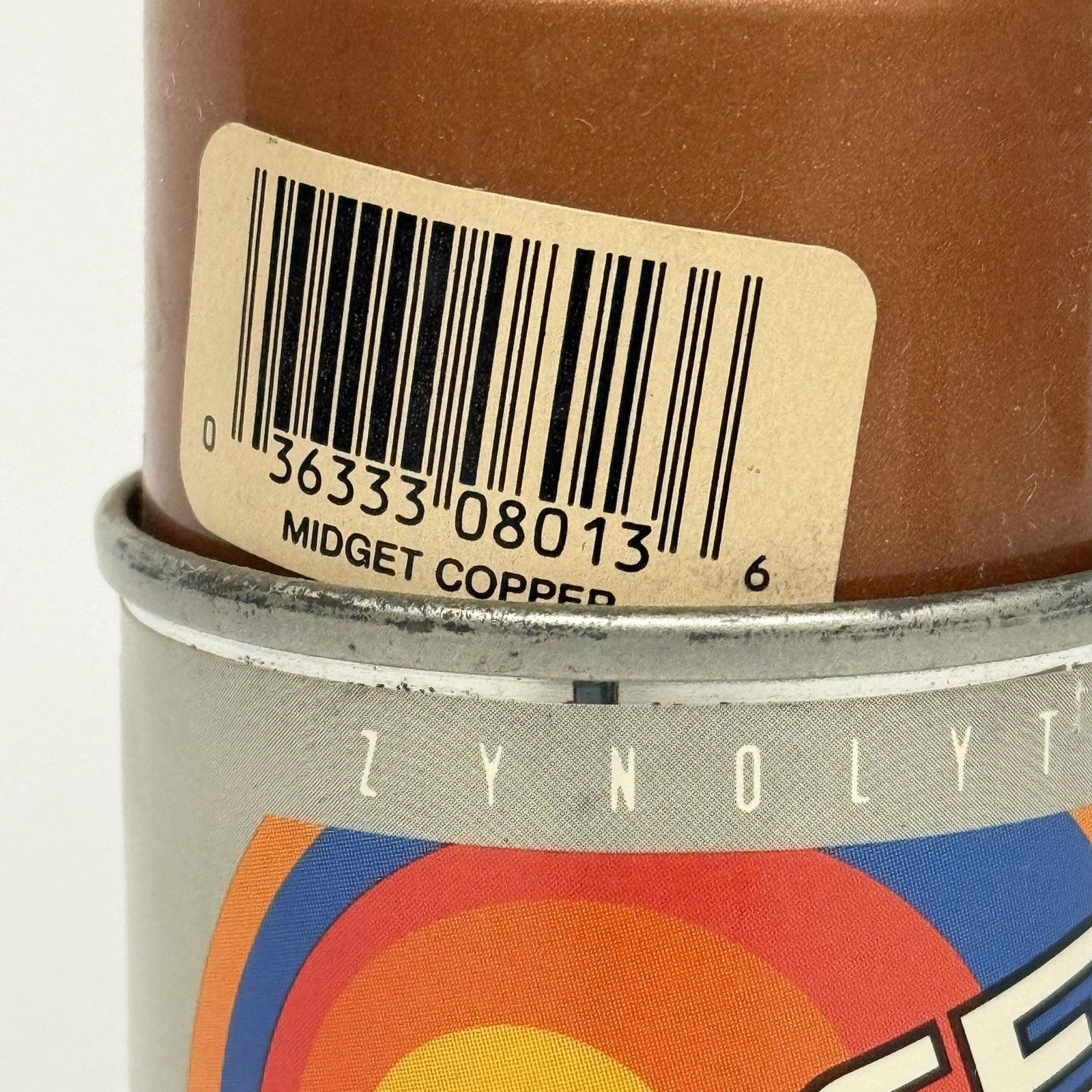 Vintage Zynolyte Midget Enamel COPPER Spray Paint Can 3oz NO LEAD NON-TOXIC