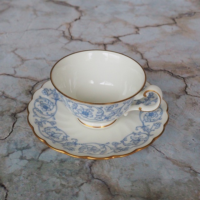 Noritake Cup Saucer Set 6pc Cake Plate 5pc Japan 9.5cm (3.7in) Ceramic Vintage