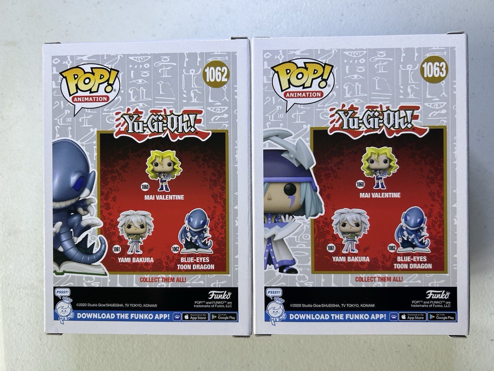 Funko Pop! Yu-Gi-Oh! Blue-Eyes Toon Dragon (Metallic) 1062 & #1063 W/ Protectors