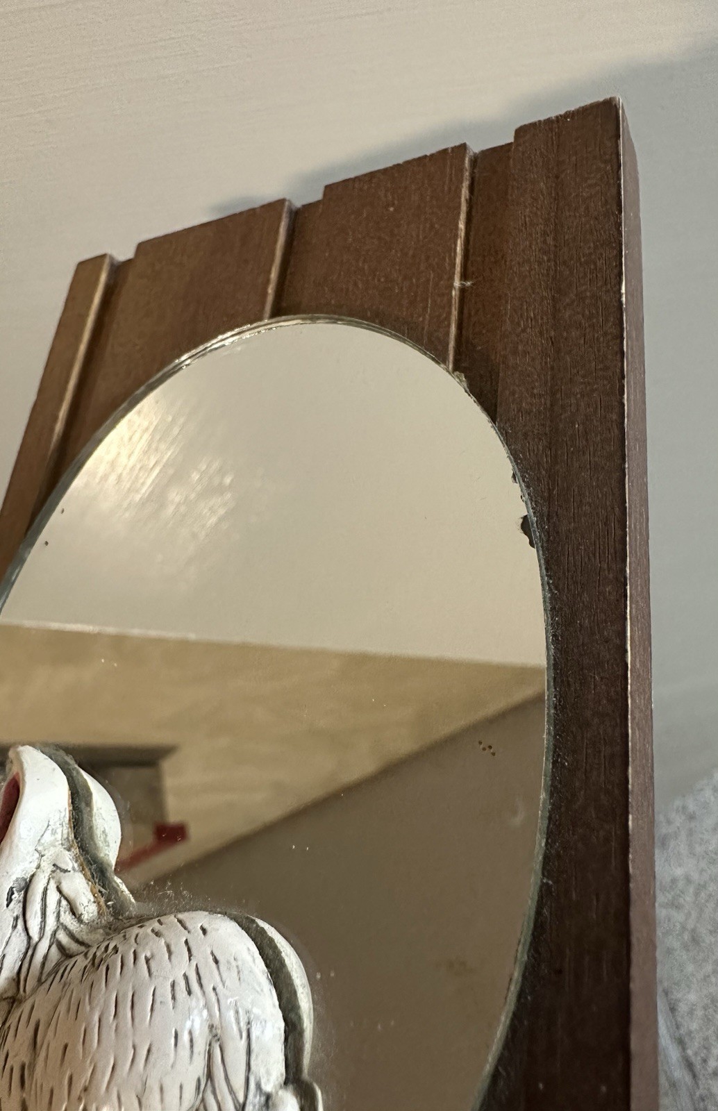Vintage 1970s Work Is A Pain Novelty Humor Wall Mirror 3D Donkey Figure Rustic