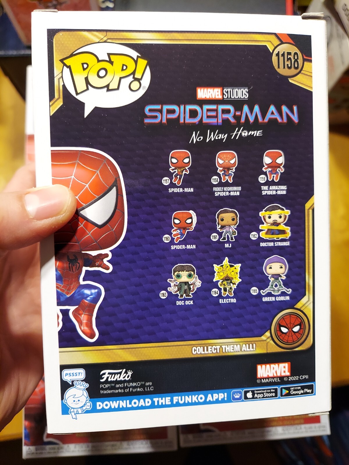 Funko Pop Friendly Neighborhood Spider-Man No Way Home #1158 METALLIC HOT TOPIC
