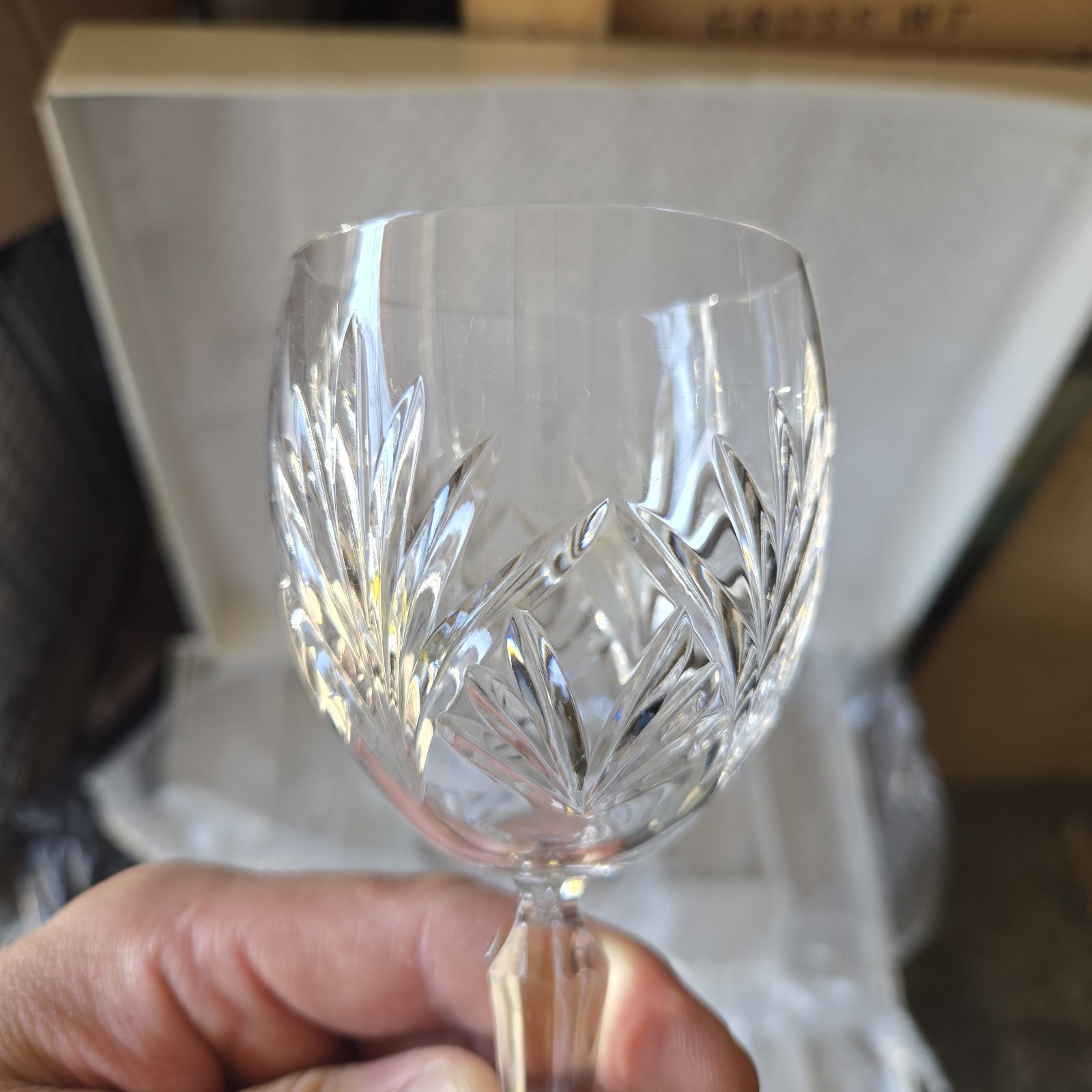 Block Crystal 24% Full Lead Crystal Handmade Czech Cut Clear Champagne Flute