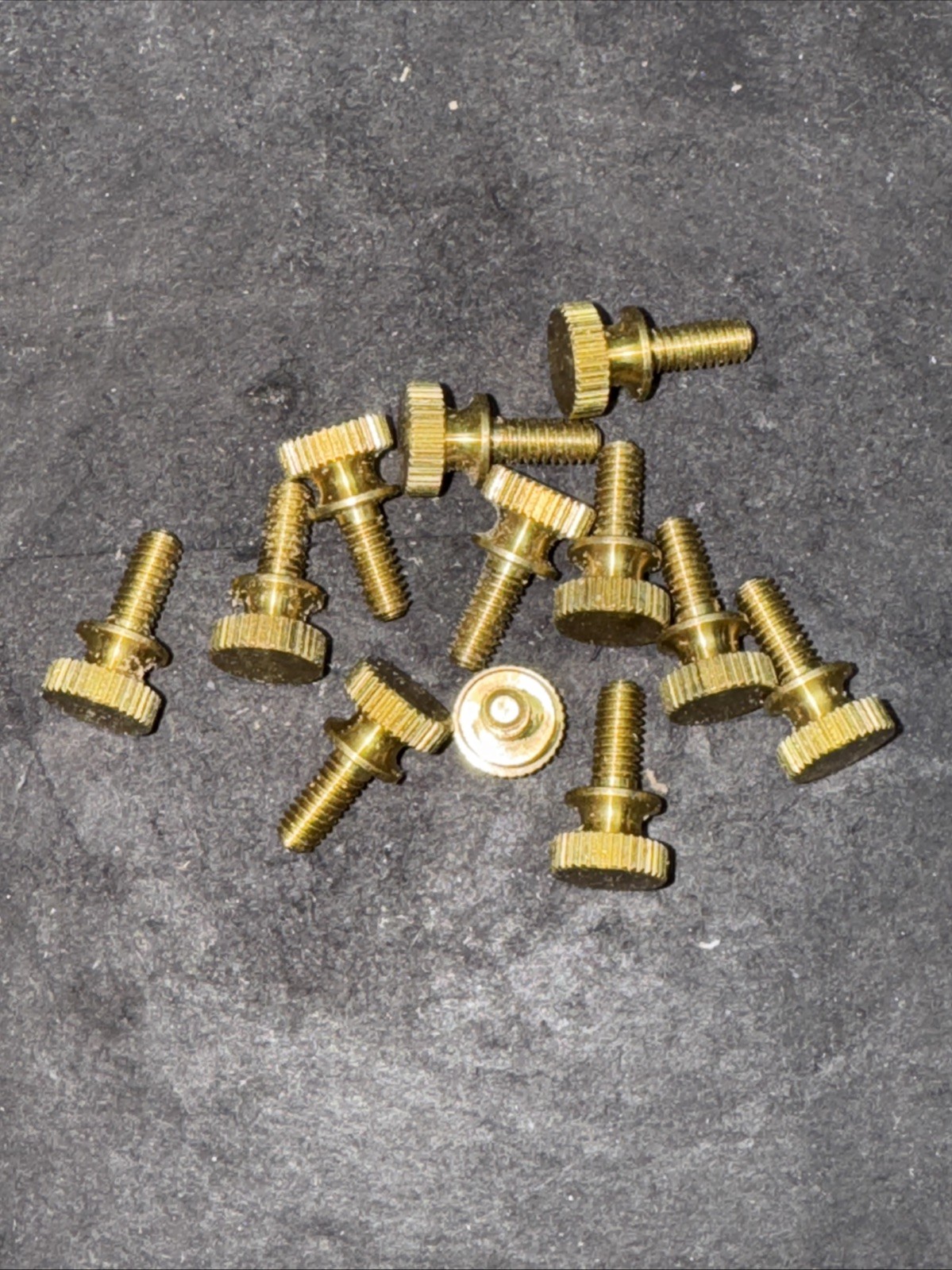 (12 Pcs) Solid BRASS 8-32 X 3/8” Thumb Screws For Glass Holder