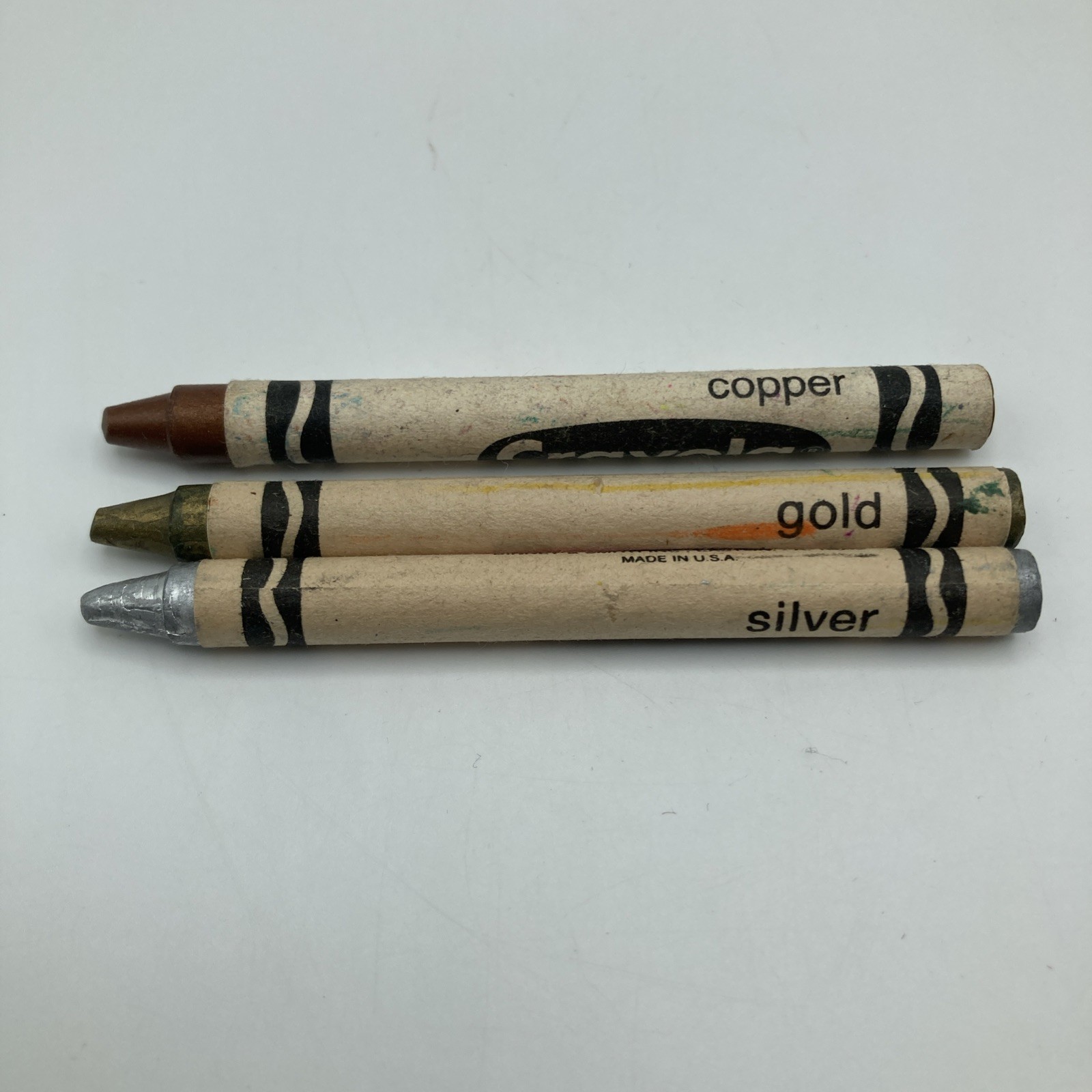 Vintage Crayola Crayon Retired Copper Gold & Silver Binney & Smith Made In USA