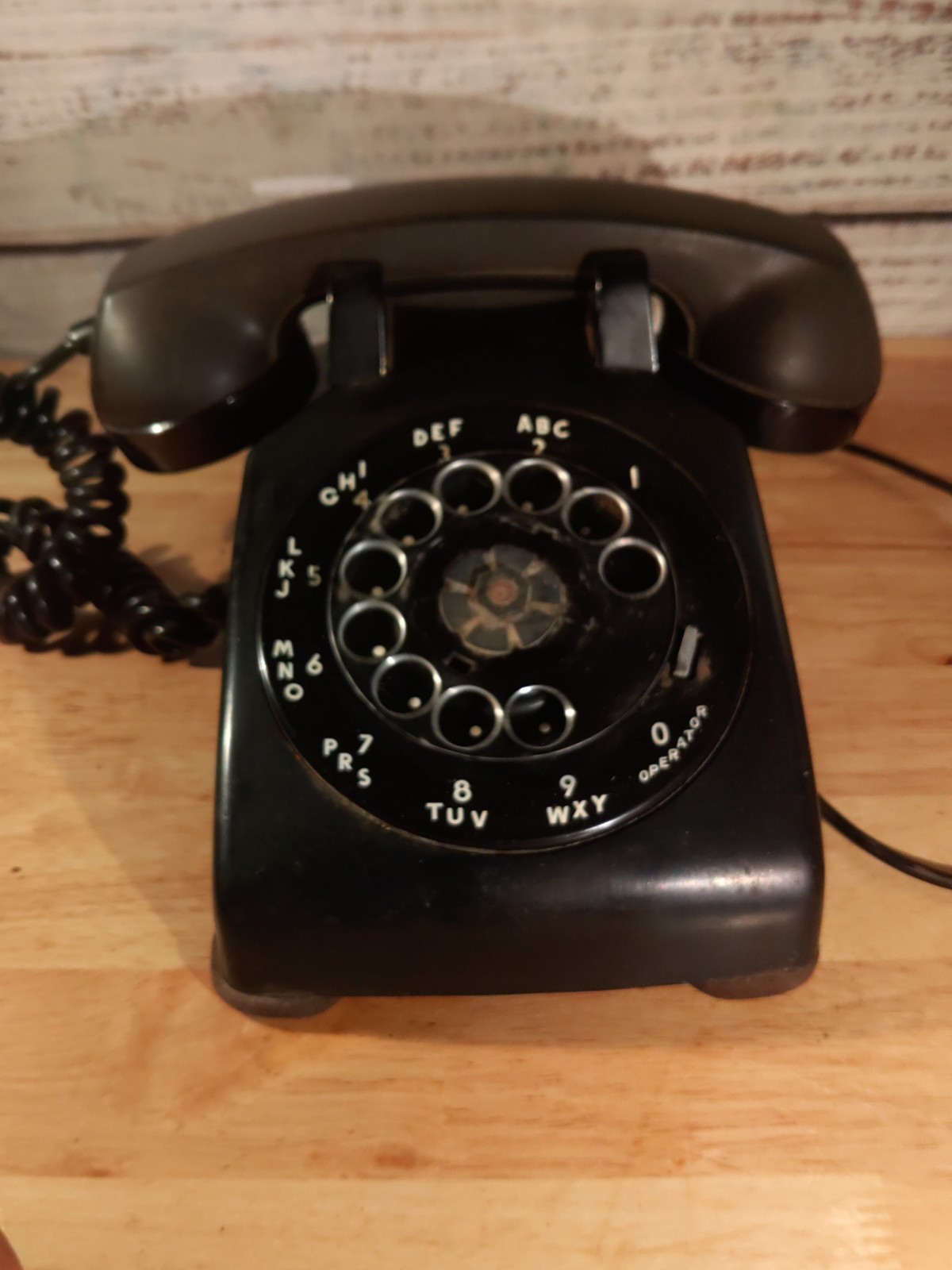 Vintage Western Electric Bell System Model CD500 Black Rotary Dial Phone 3/11/63