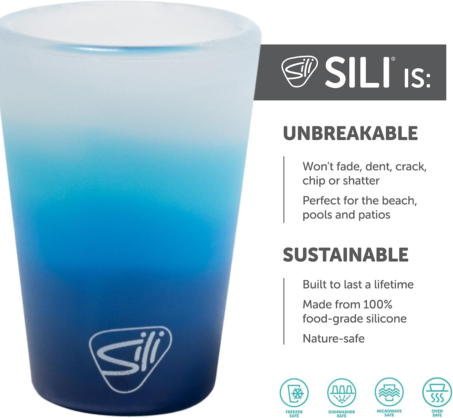 1.5oz Silicone Shot Glasses – Pack of 2 Unbreakable, BPA-Free, Non-Toxic, Dis…