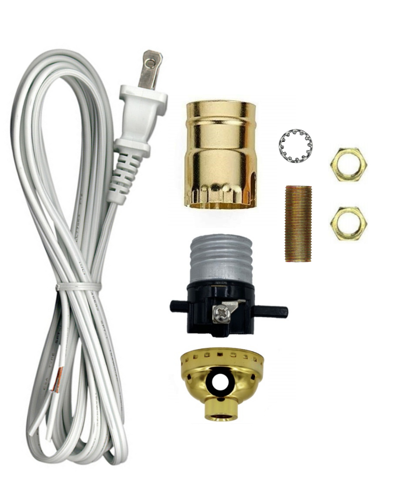Creative Hobbies Make a Lamp or Repair Kit with Basic Hardware – Gold