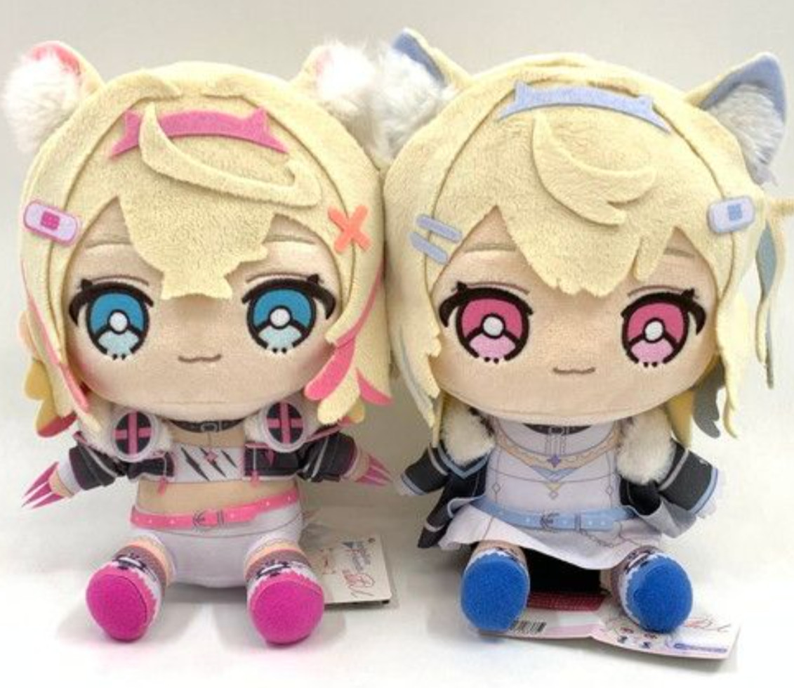 Hololive friends with u Fuwawa Mococo Fuwamoco Plush Doll Set of 2 Japan