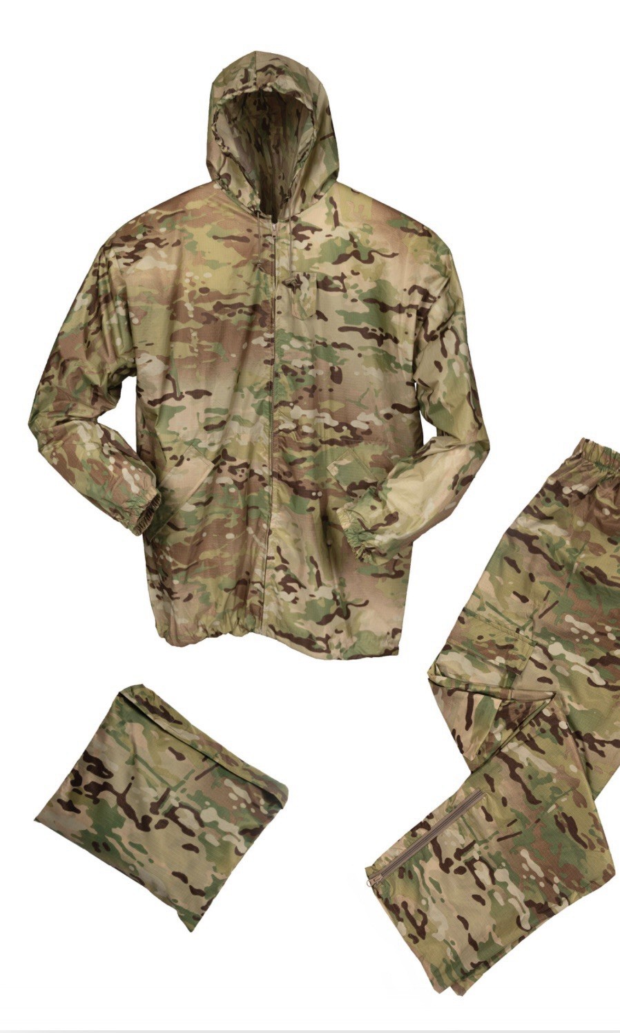 United Join Forces Water Resistant 3 Piece Rain Suit, Size XL, Top, Bottom & Bag