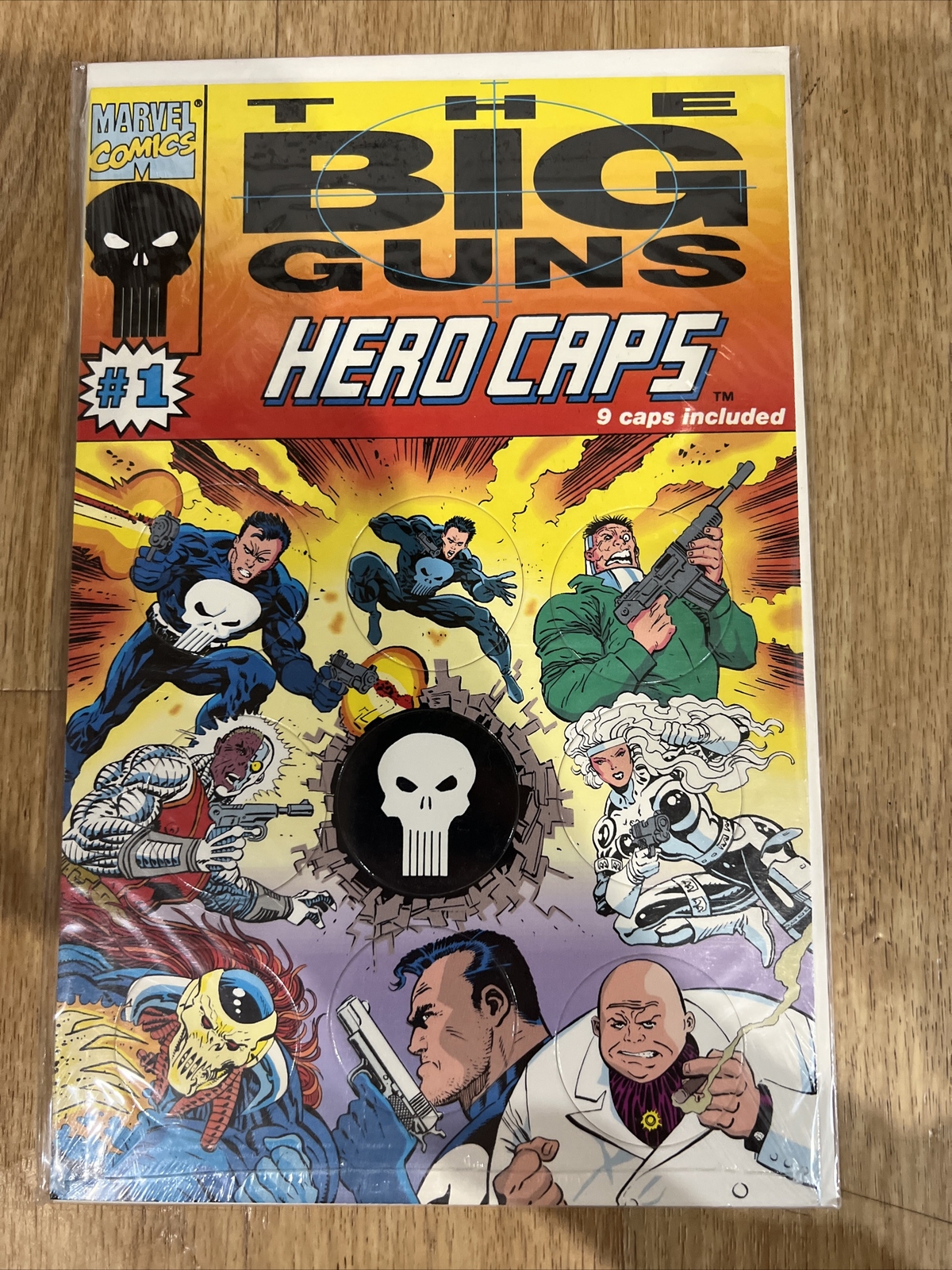 MARVEL COMICS THE BIG GUNS HERO CAPS WITH THE PUNISHER (1993) UNOPENED SELAED
