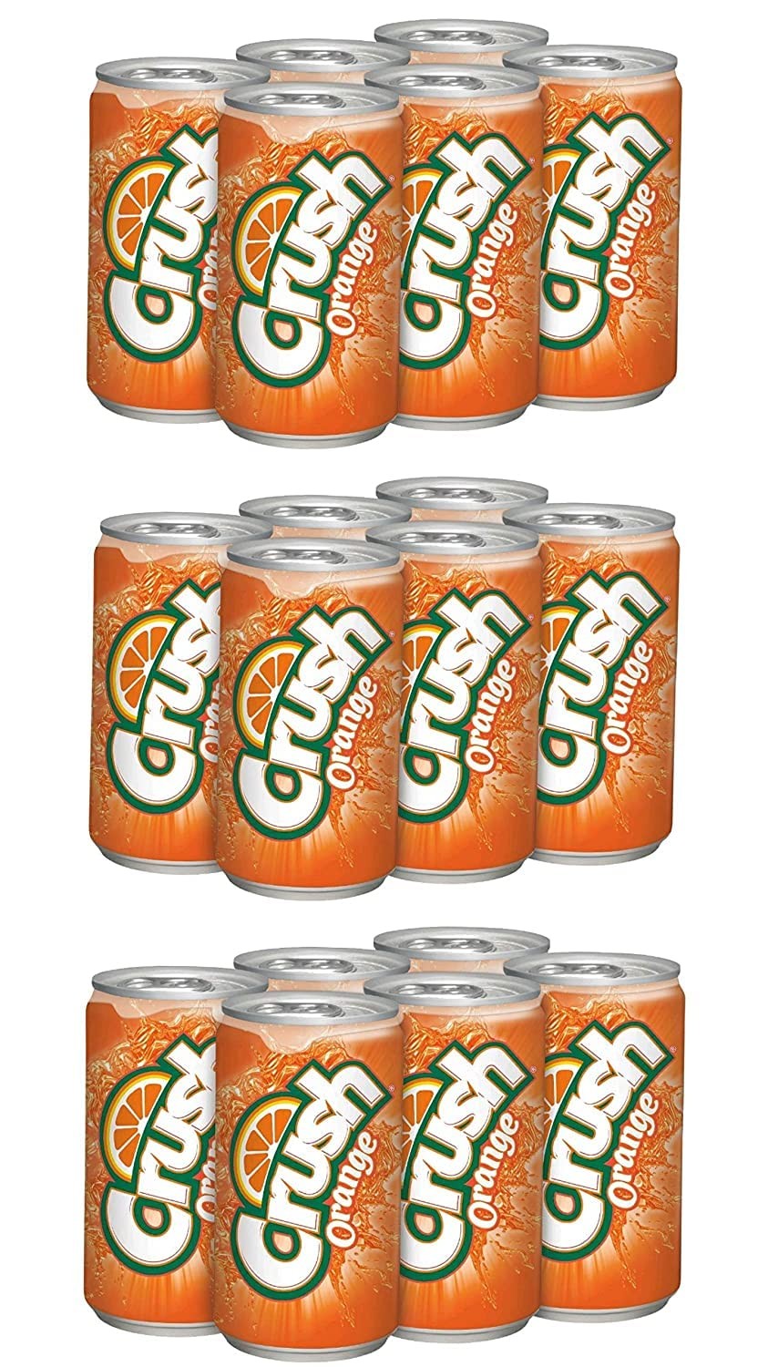 Crush Orange, 7.5 Fl Oz Mini Can (Pack of 18, Total of 135 Oz)