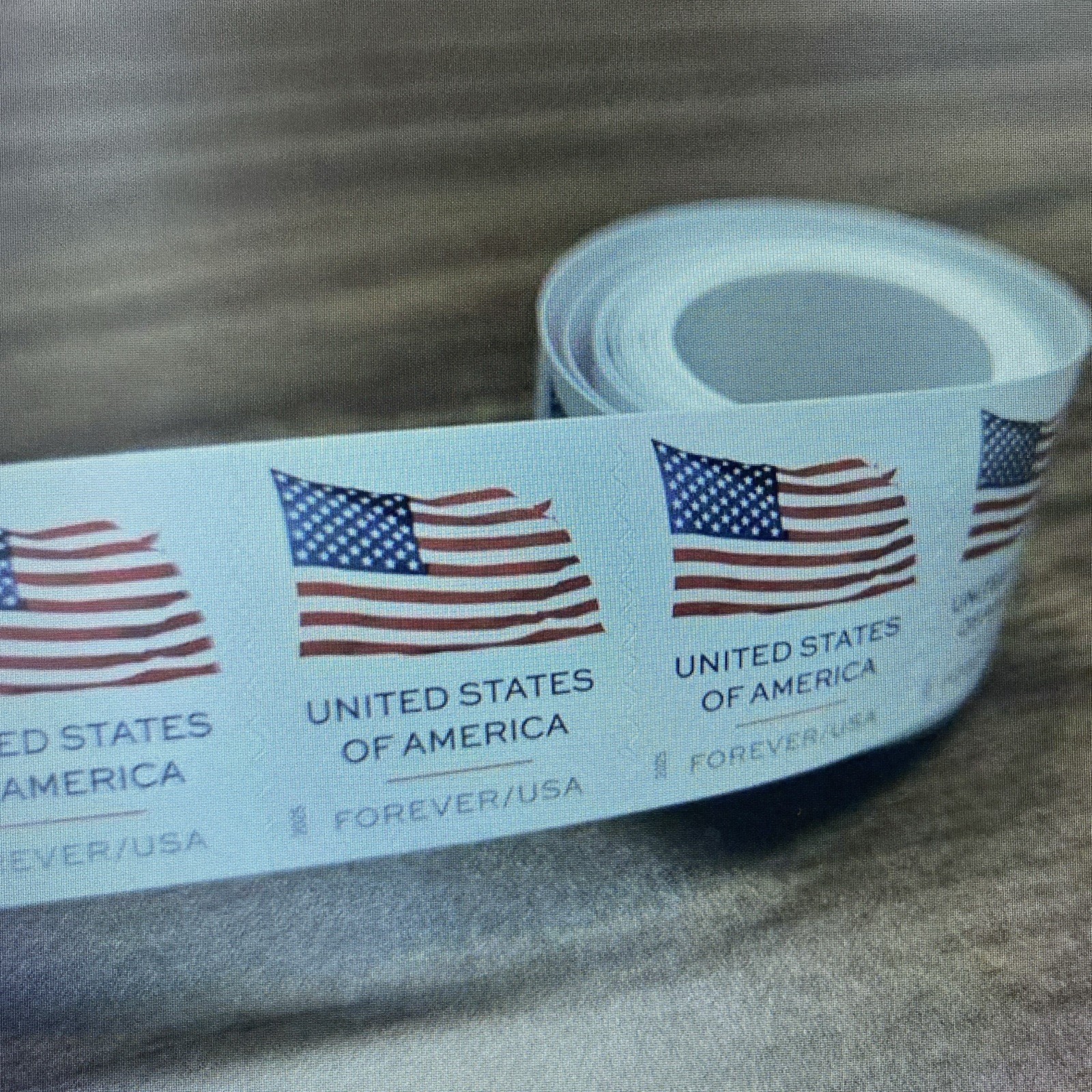 2025 USPS US Flag Forever Stamps, Scott #6017 Coil Roll, 100 MNH