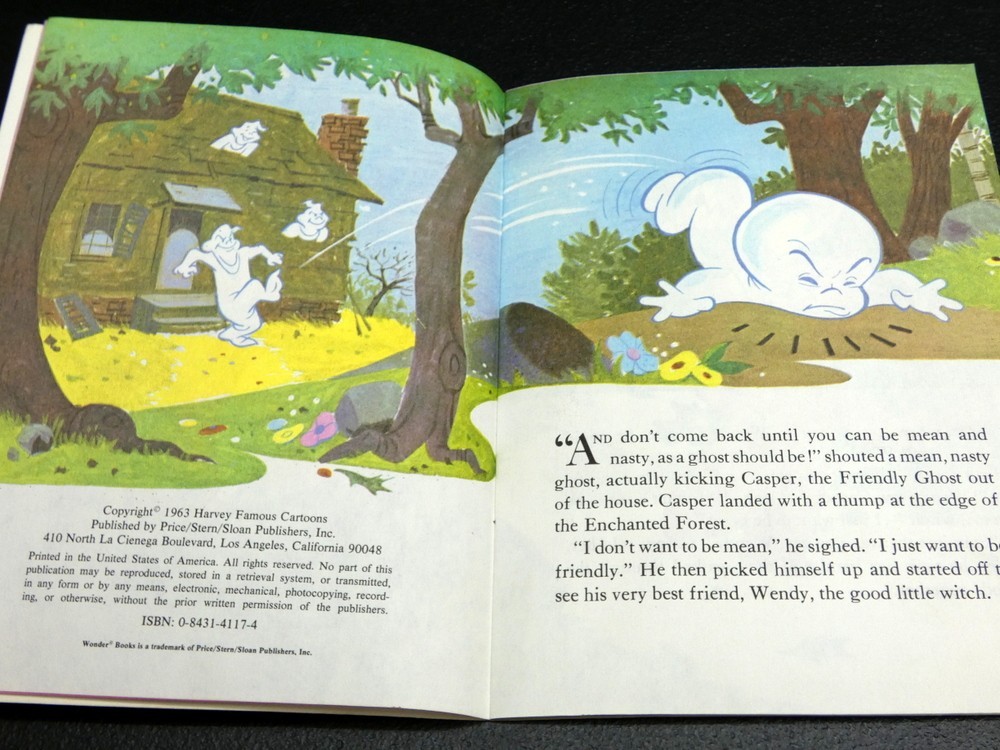 Vintage Halloween Casper the Friendly Ghost and Wendy the Good Litte Witch Book