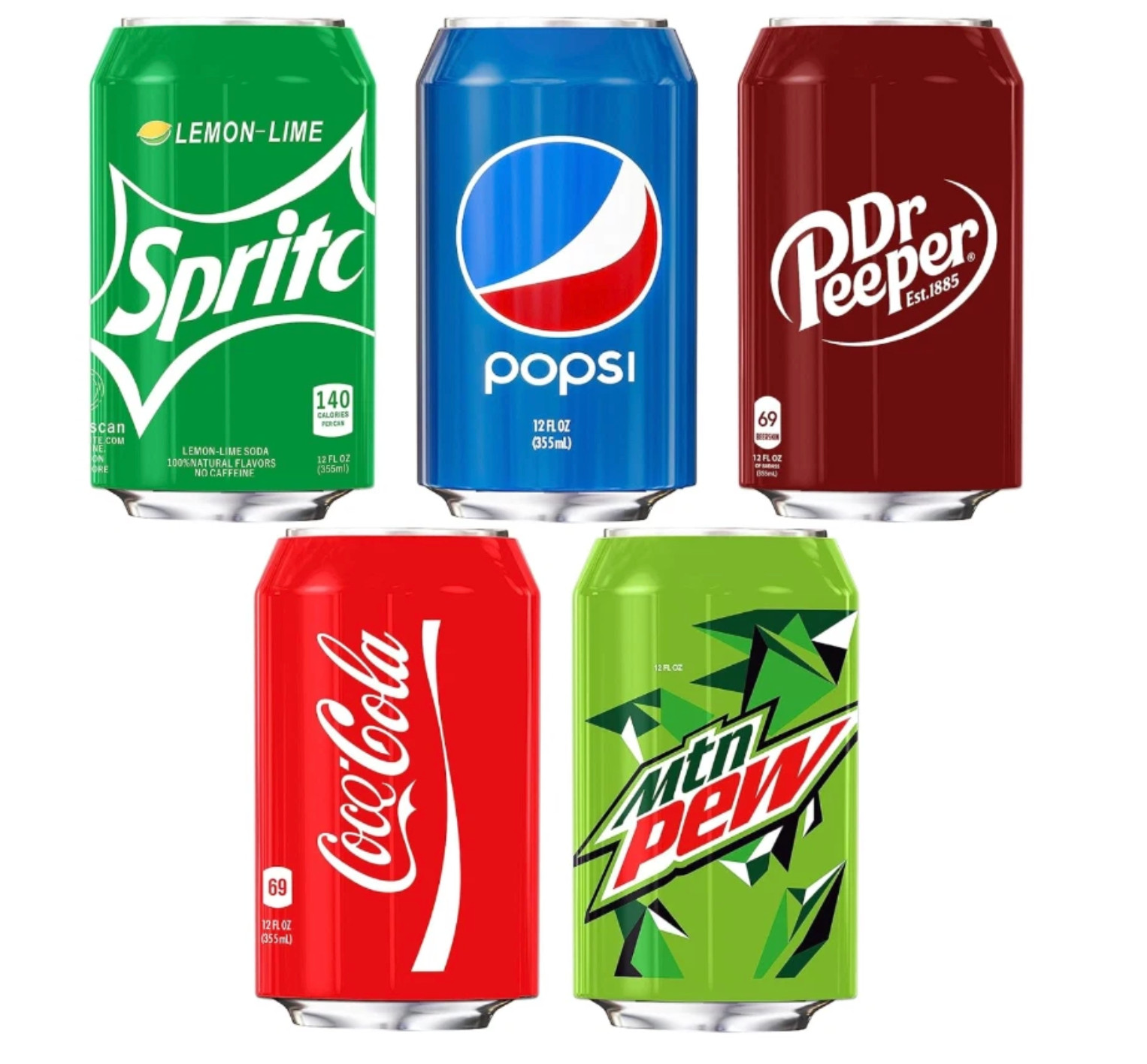 5 Pack Silicone Beer Can Covers – Fits 12oz (355ml) Cans, Beverage Sleeves