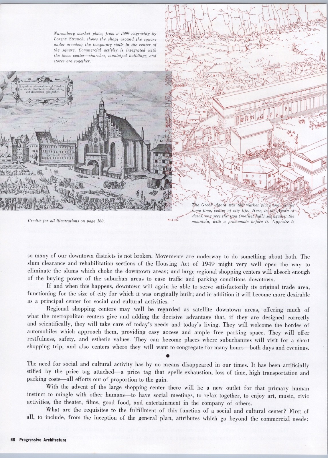 1952 Article – Shopping Center Design New Building Type Victor Gruen Architect