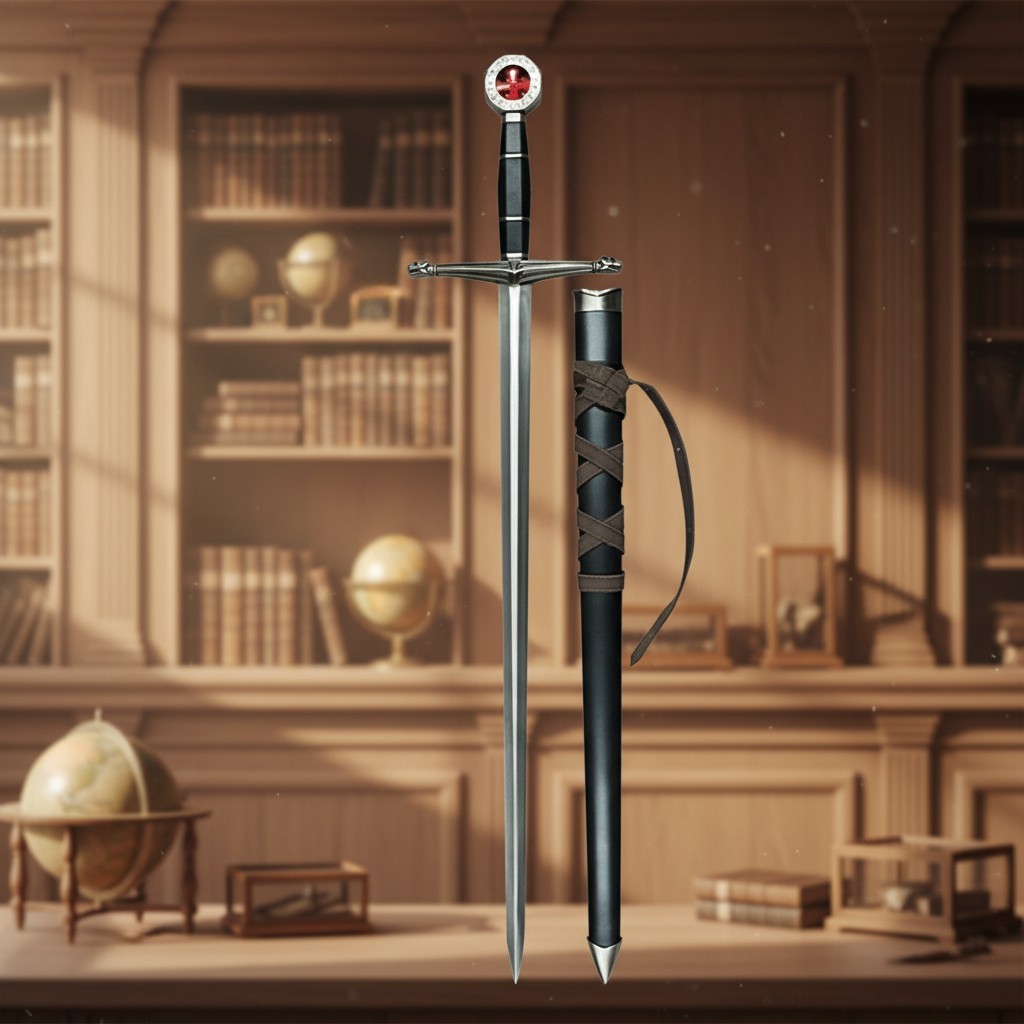 Templar Short Sword for Themed Events with Durable Blade and Comfortable Grip