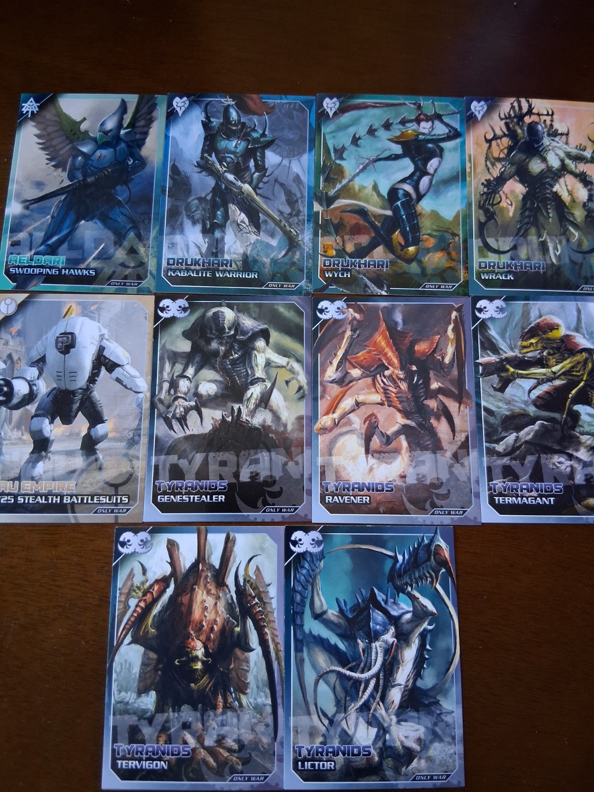 Warhammer 40k Dark Galaxy 42 Card LOT Base Chaos & Xeno No Duplicates!