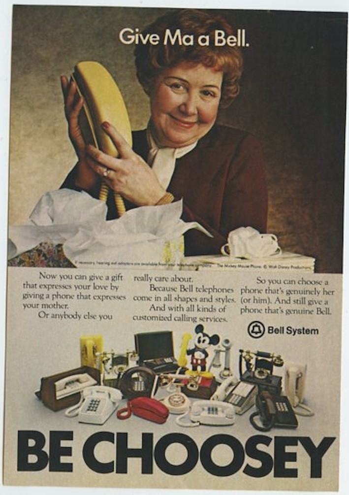Bell Telephone Give Ma All Shapes All Sizes All Services 1978 Vintage Ad
