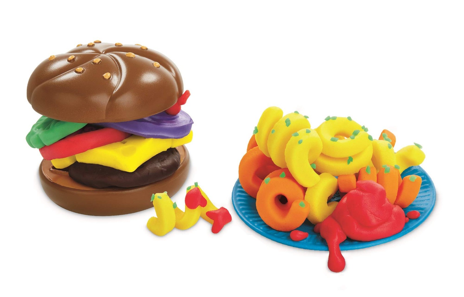 Play-Doh Kitchen Creations Burger And Fries Set 8 Non-Toxic Colors