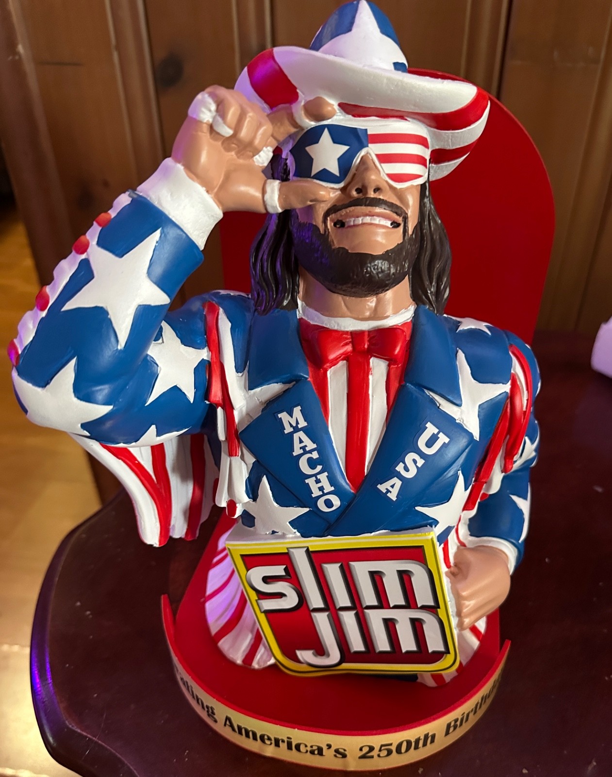 Slim Jim Randy Savage display America’s 250th Birthday