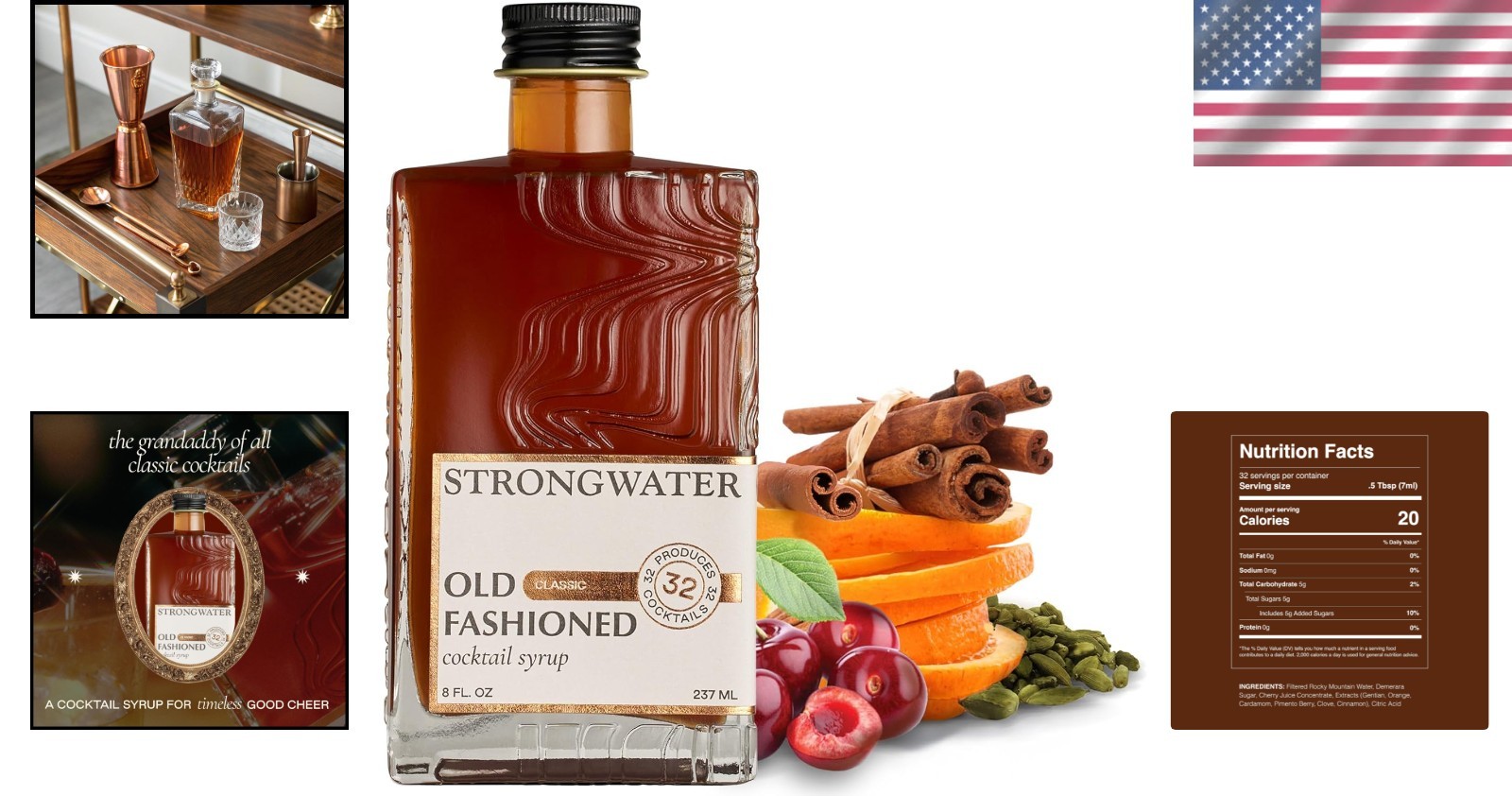 Old Fashioned Mix – Organic, Handcrafted Cocktail Syrup for Home Bars