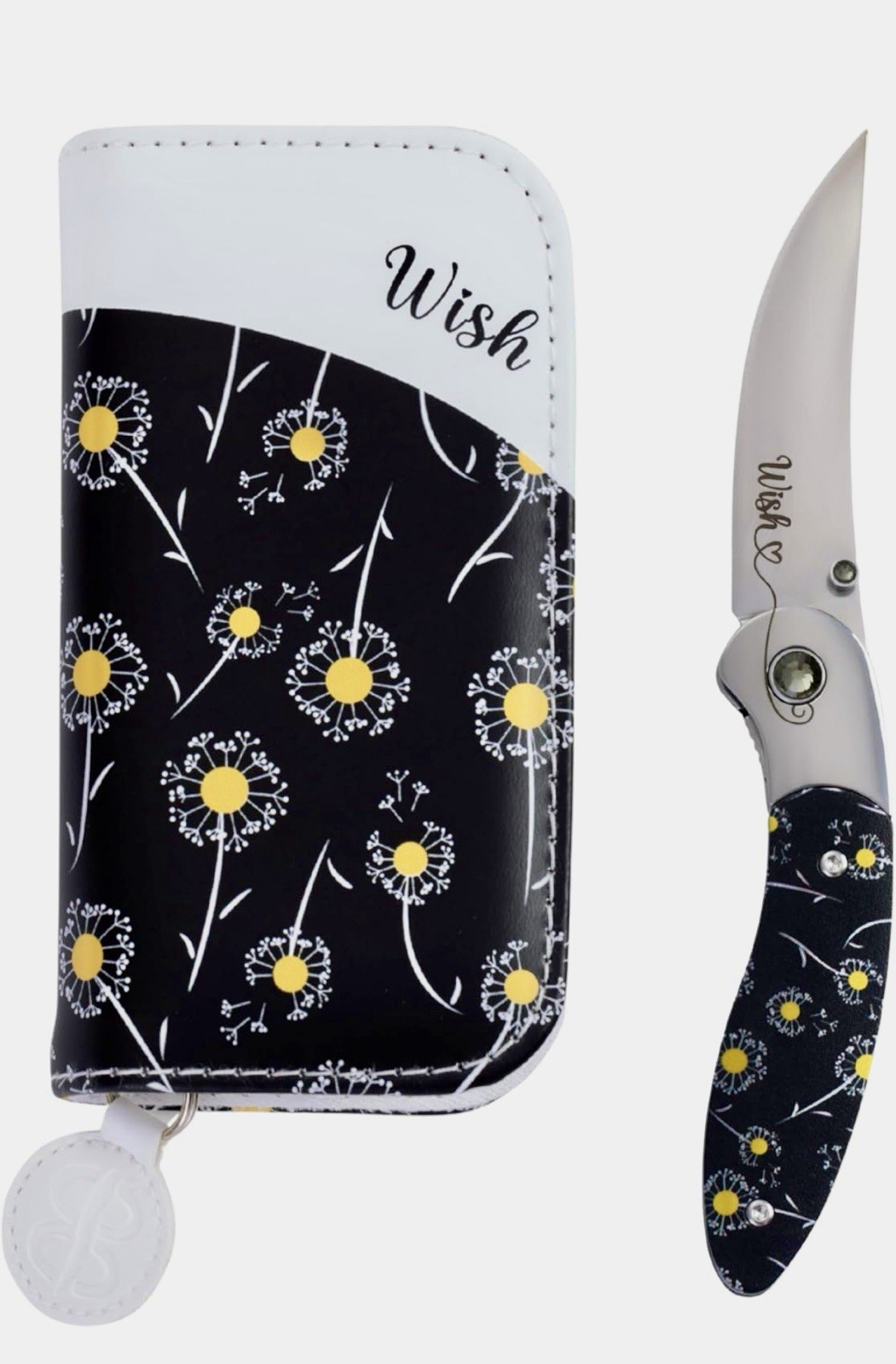 Brighten Blades Women’s EDC Pocket Knife with Case 2.56” Wish Stainless Steel