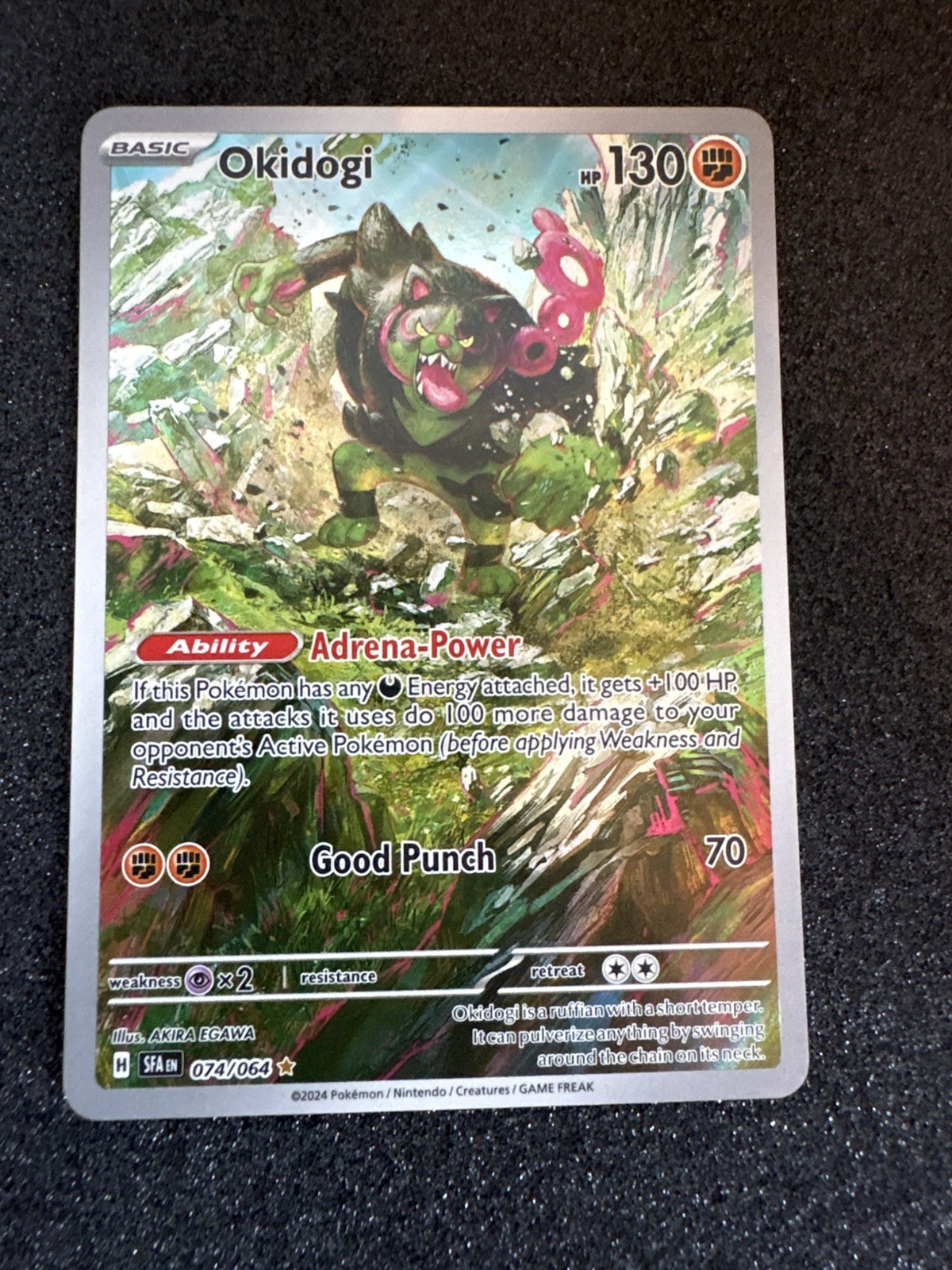 Okidogi 074/064 SV Shrouded Fable Illustration Rare Holo English 130HP