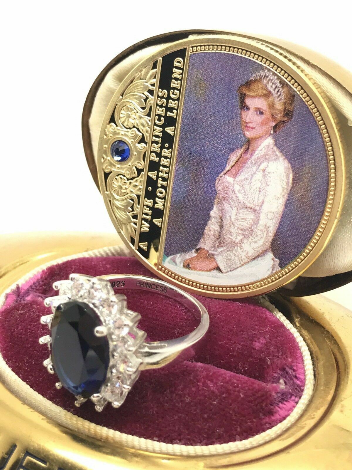 Royalty sapphire ring, Princess Diana style inspired, dreamy piece, memorabilia