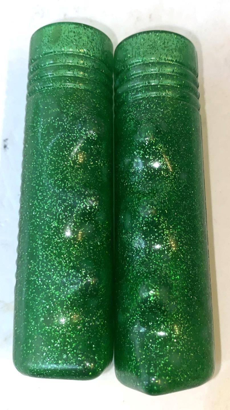 NOS 3/4″ diameter HUNT WILDE JUVENILE bicycle GRIPS 3-3/8″ long Glitter Green