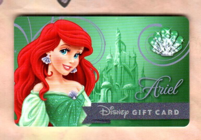 DISNEY Disney Princess, Ariel ( 2014 ) Gift Card ( $0 )