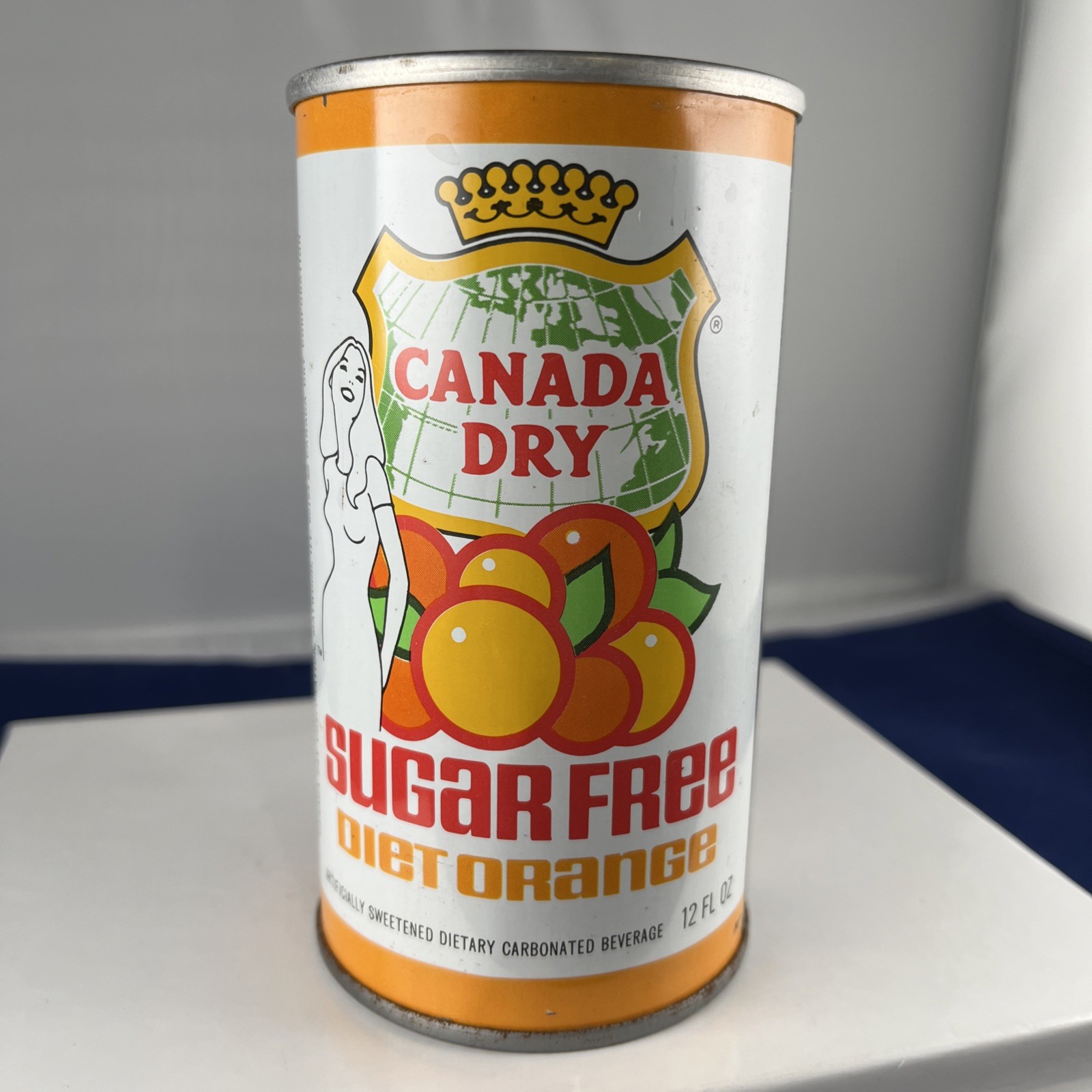 Canada Dry Sugar Free Diet Orange Soda Pop Straight Steel Can