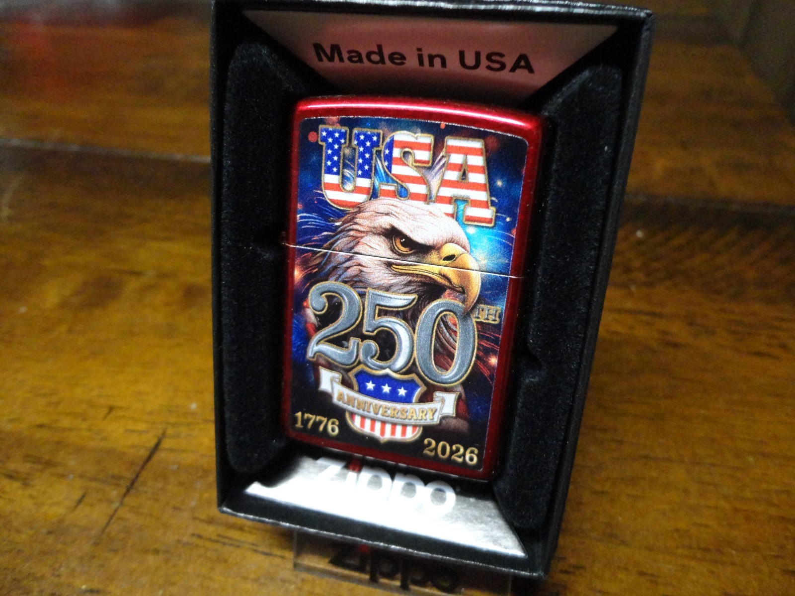 USA 250 250TH ANNIVERSARY SEMIQUINCENTENNIAL 1776-2026 AMERICA ZIPPO LIGHTER