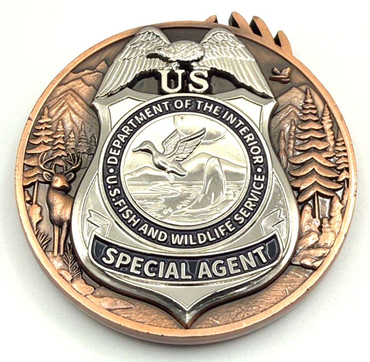 US Fish And Wildlife Service Department of Interior Police Challenge Coin