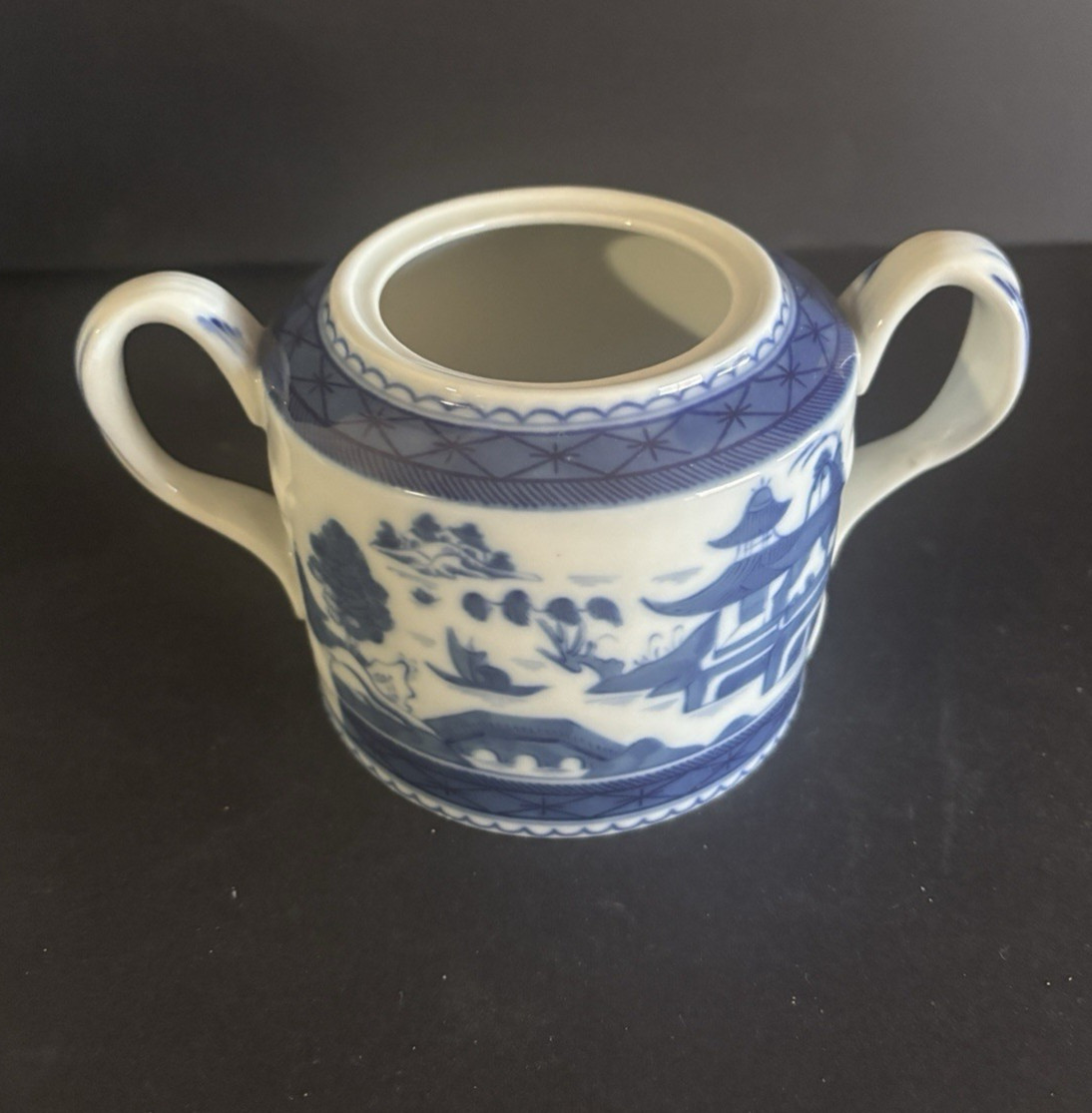 Mottahedeh Blue Canton Cream Pitcher And Sugar Bowl