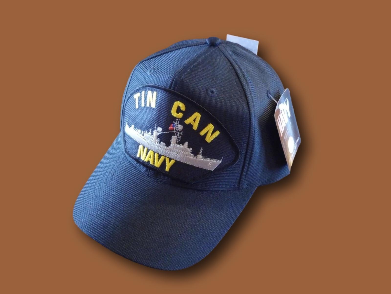 USS TIN CAN NAVY U.S NAVY SHIP HAT U.S MILITARY OFFICIAL BALL CAP U.S.A MADE