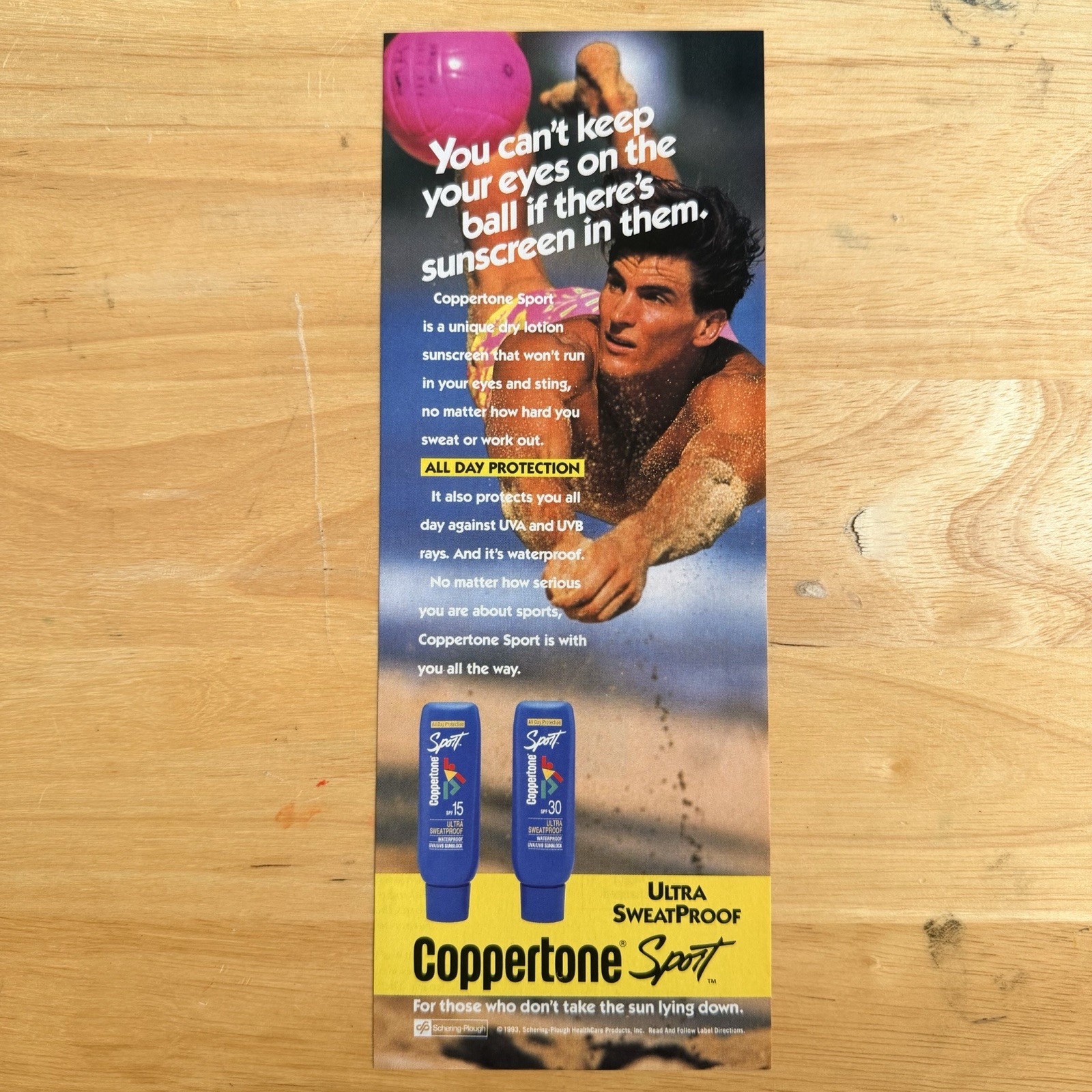 Vintage Coppertone Magazine Print Ads 1993 Partial Page Color Advertisement