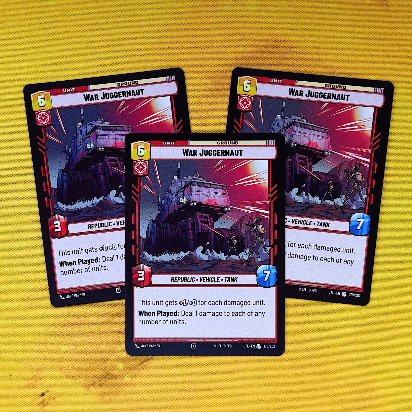 3x War Juggernaut 170 JTL Jump To Lightspeed Playset SWU Star Wars Unlimited