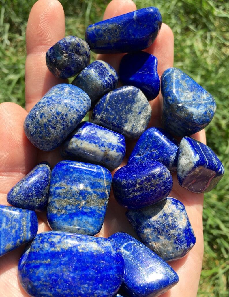 Lapis Lazuli Tumbled Stone – A Quality by New Moon Beginnings