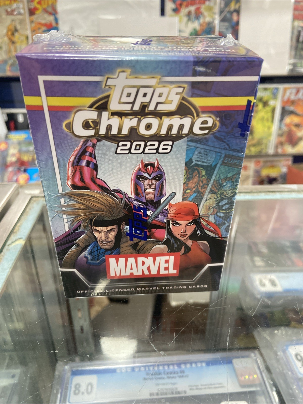 2026 TOPPS CHROME MARVEL COMICS VALUE BLASTER BOX (32 Cards) IN HAND