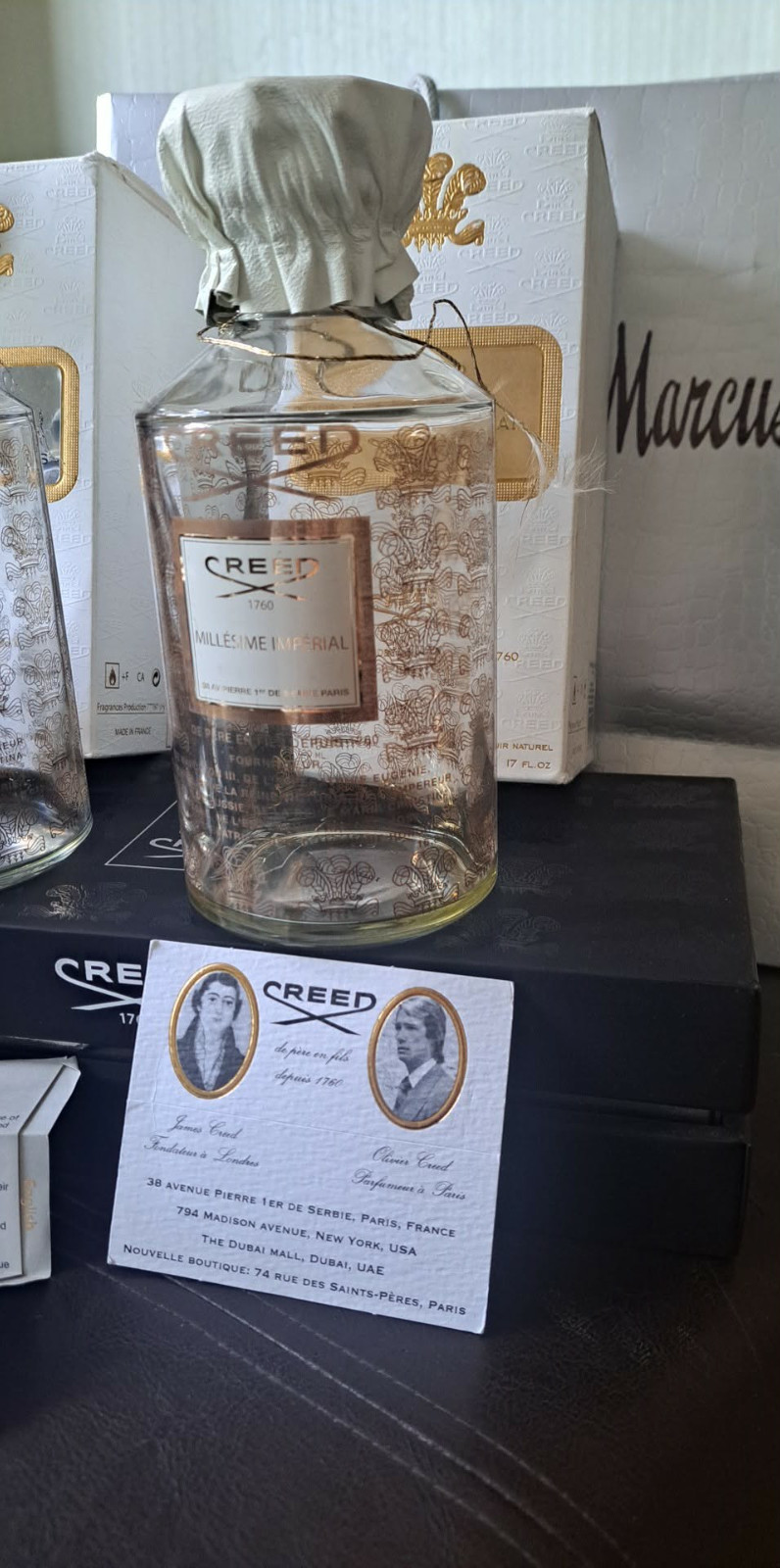 MILLESIME IMPERIAL CREED decanter 500ml EMPTY