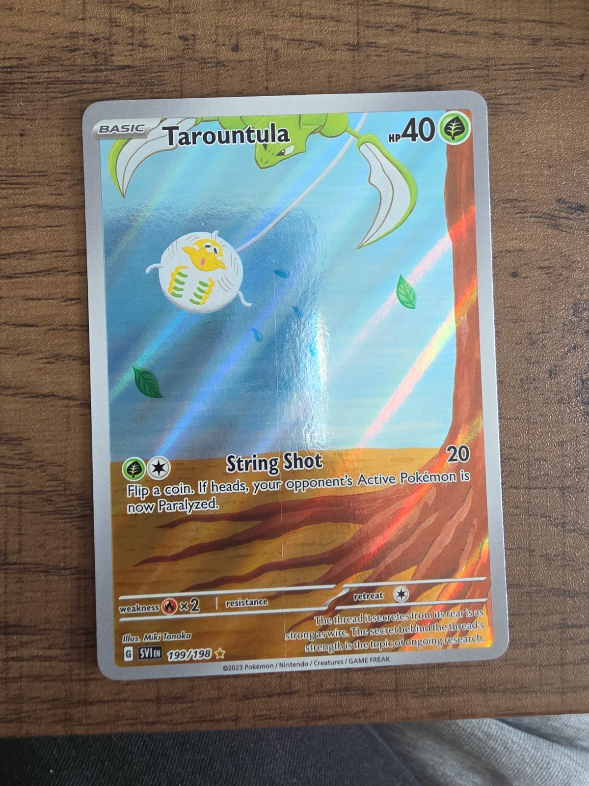 Pokémon TCG Tarountula Illustration Rare Card Scarlet & Violet Base Set 199/198