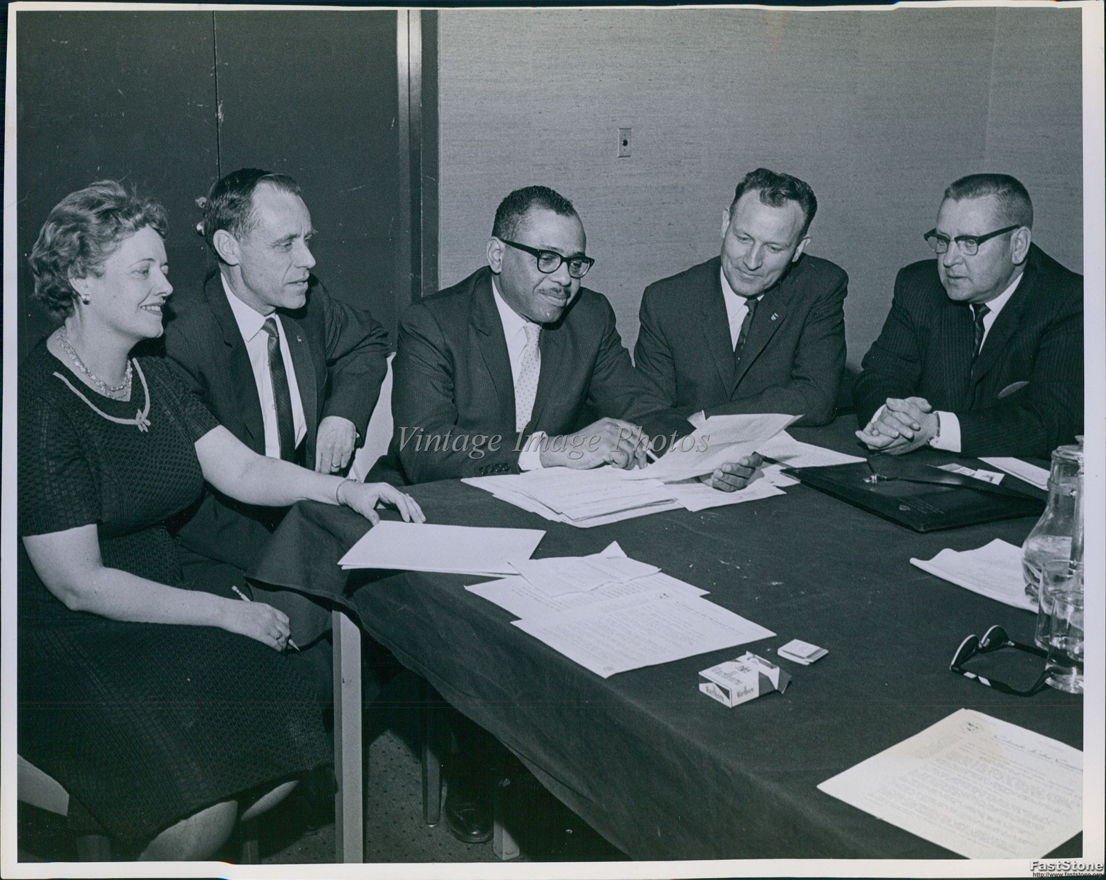 1963 Denver Hilton Dolores Dickman Herrick Roth Meeting Vintage Photo 8×10