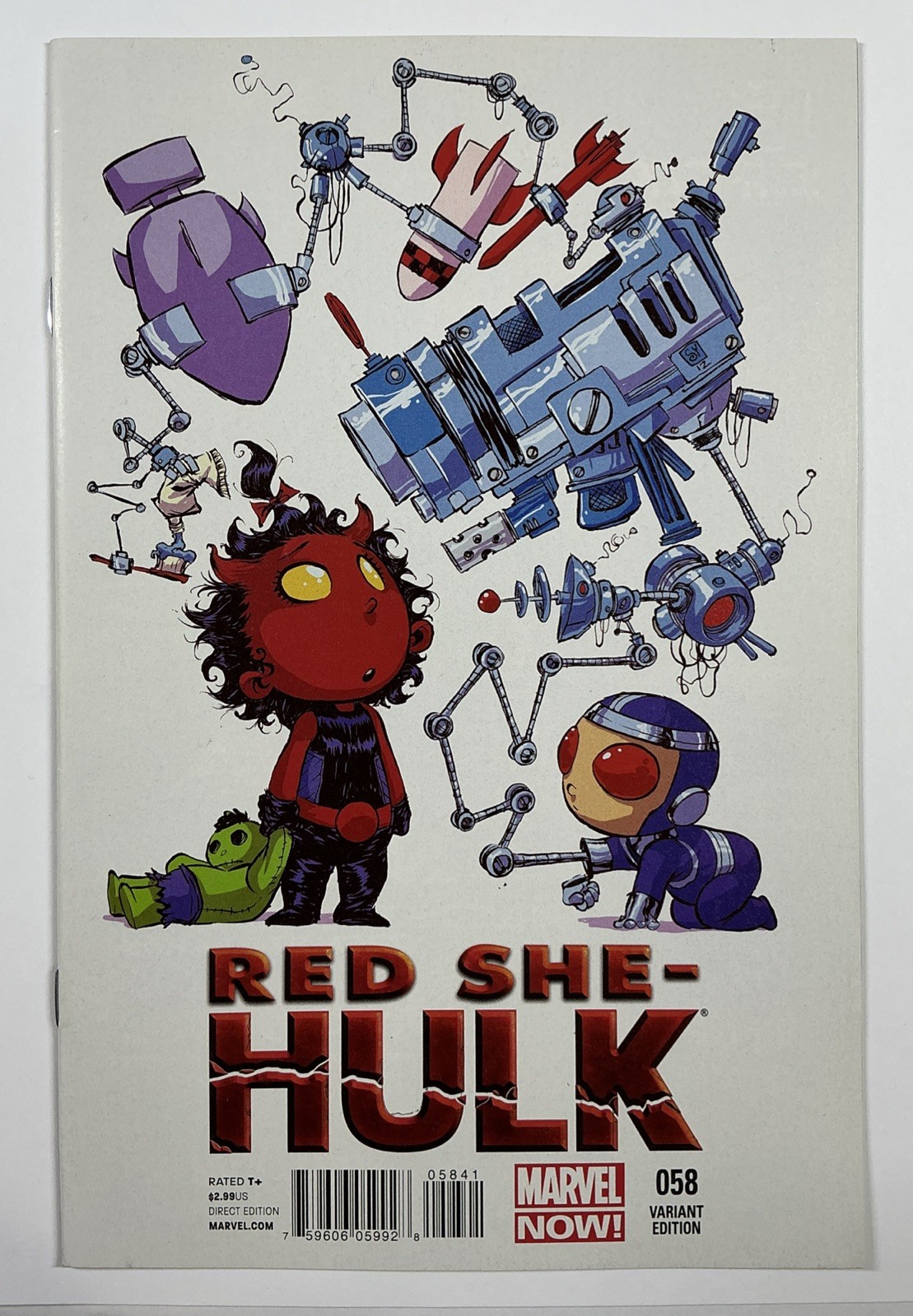 Red She-Hulk #58 VF- 2012 Skottie Young Variant Cover- READ Tiny Tears