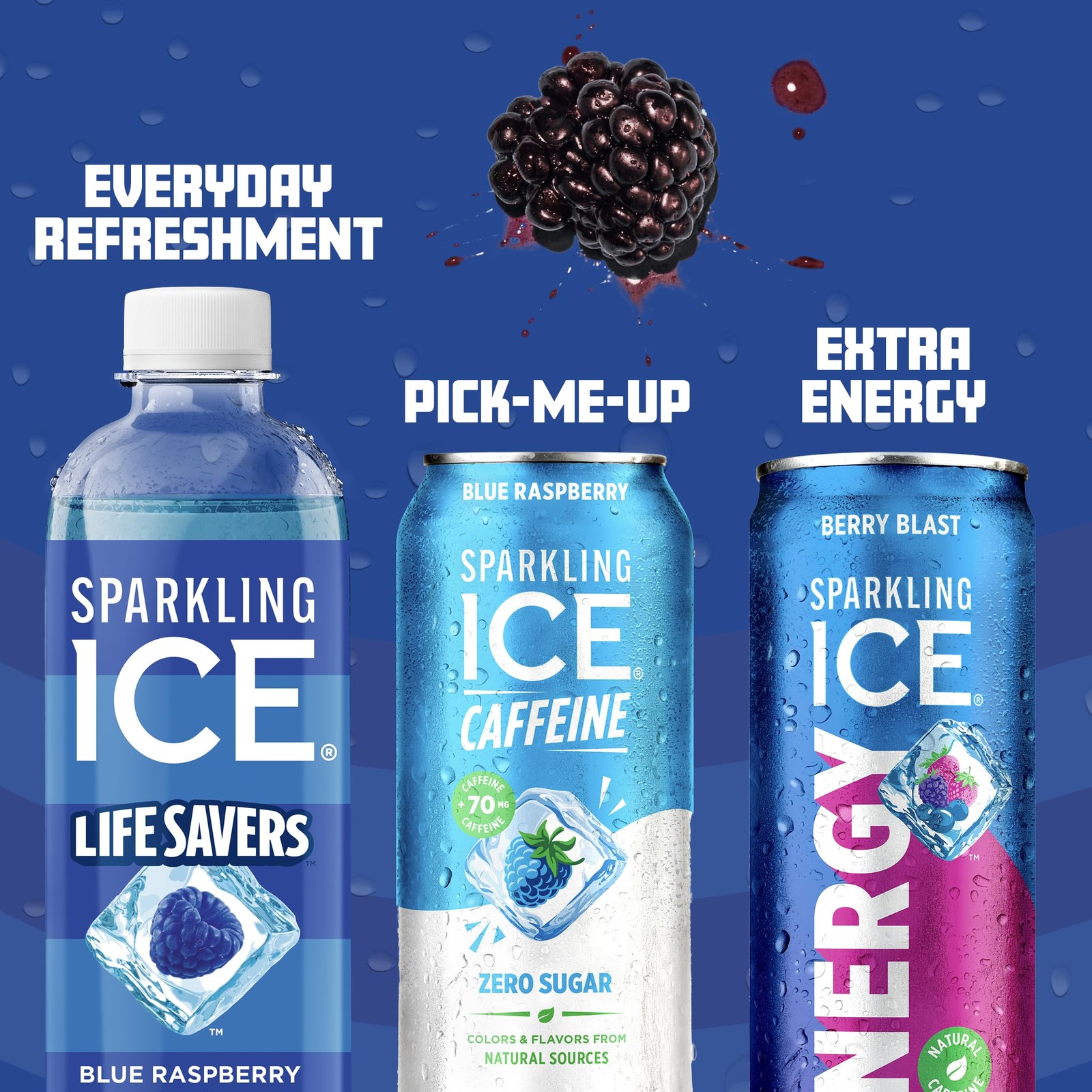 Sparkling Ice® LIFE SAVERS™ Red, White and Blue Variety 17 Fl Oz (Pack of 12)